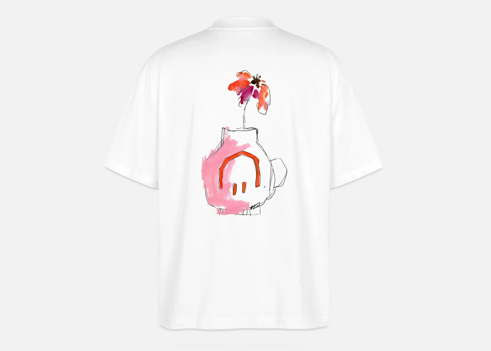 Oversized T-Shirt "A flower & a smile"