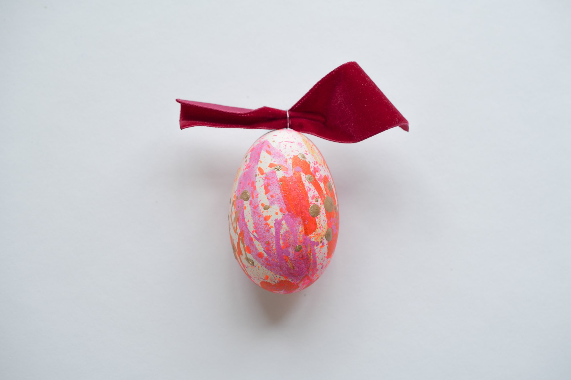 Handbemaltes abstraktes Osterei Nr. 9