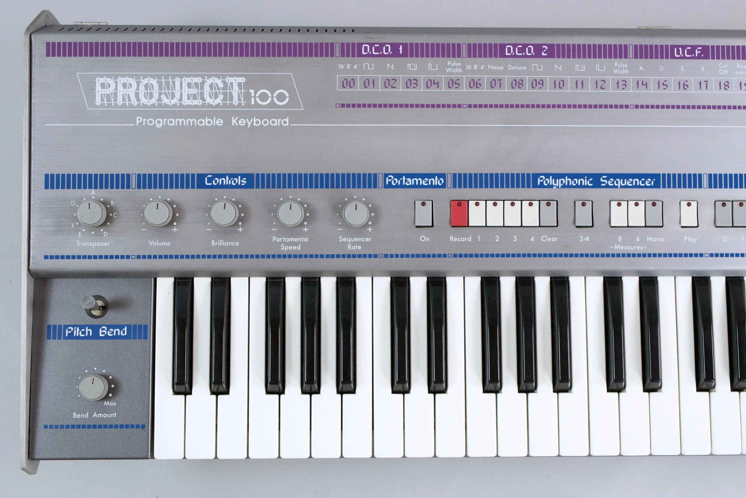 The synth offers few directly accessible controls - it's mainly a digital user interface: to edit a sound, dive in to the menu, select a parameter and change the value using the push buttons. You can however control the parameters using MIDI CC comma