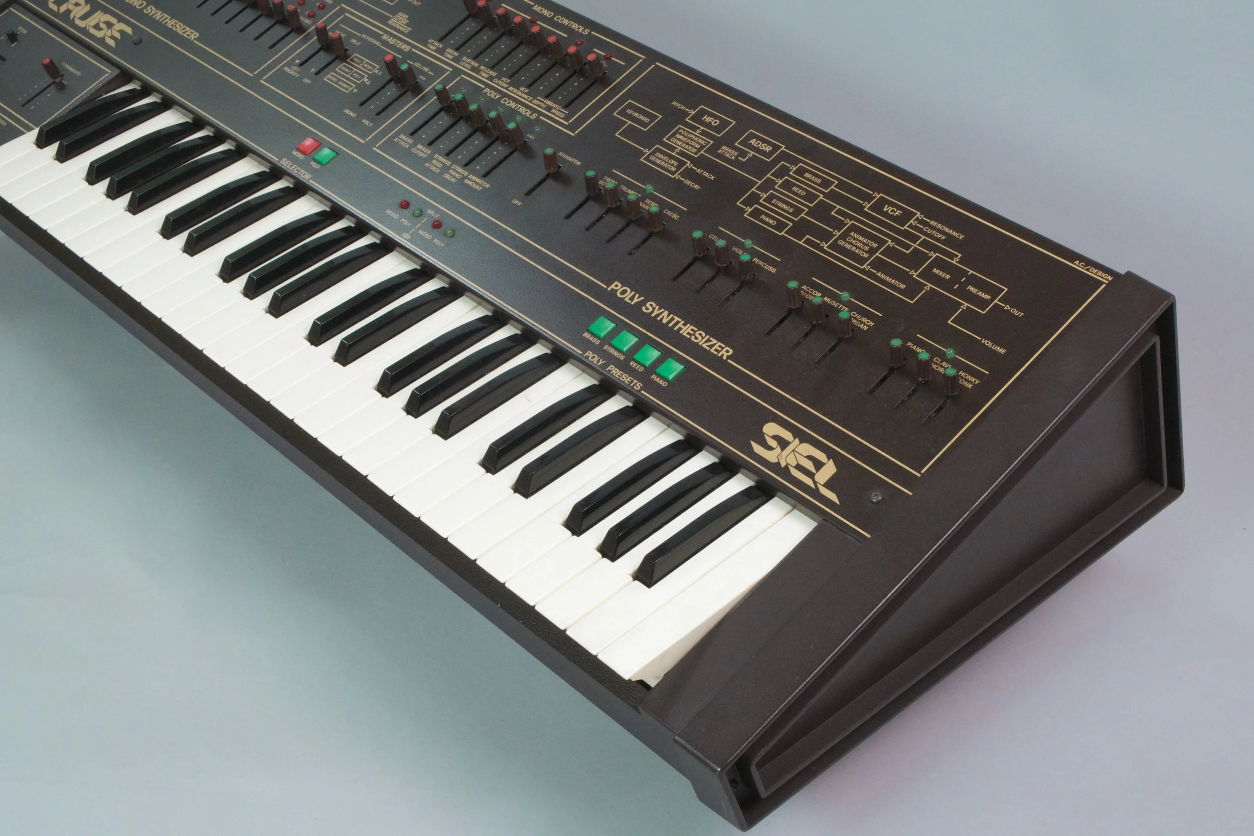 Maybe since native english speakers thought  Cruise was a bewildering name, it was re-badged in the US.  With a black and white control panel, Sequential Circuits released it as the Fugue, but it  was actually the very same insides still  manufacture