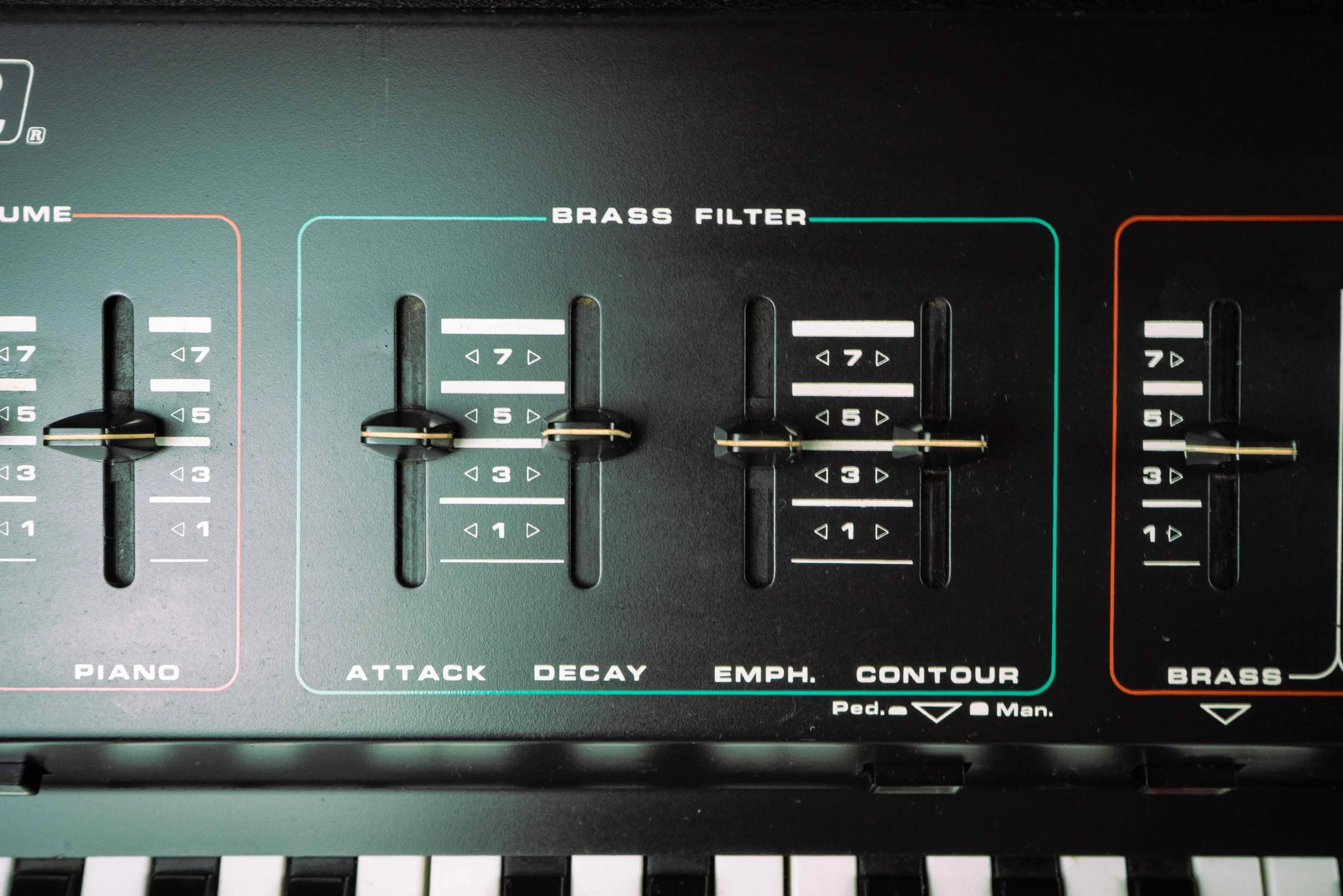 The Brass section has the lovely Moog Ladder -based filter giving it a slightly different sound and range compared to the model that came after, the S/2. 