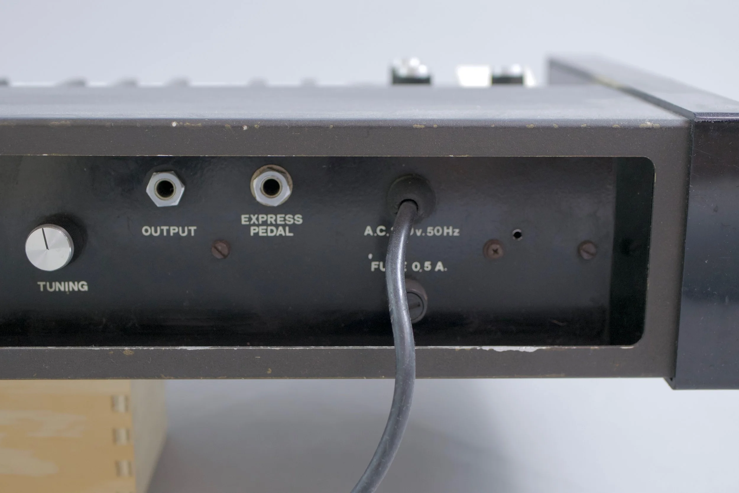 Minimalism is applied in the back as well, output and expression pedal.