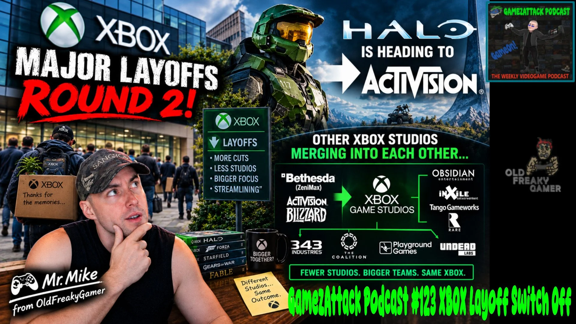 GamezAttack Podcast #123 XBOX Layoff Switch Off