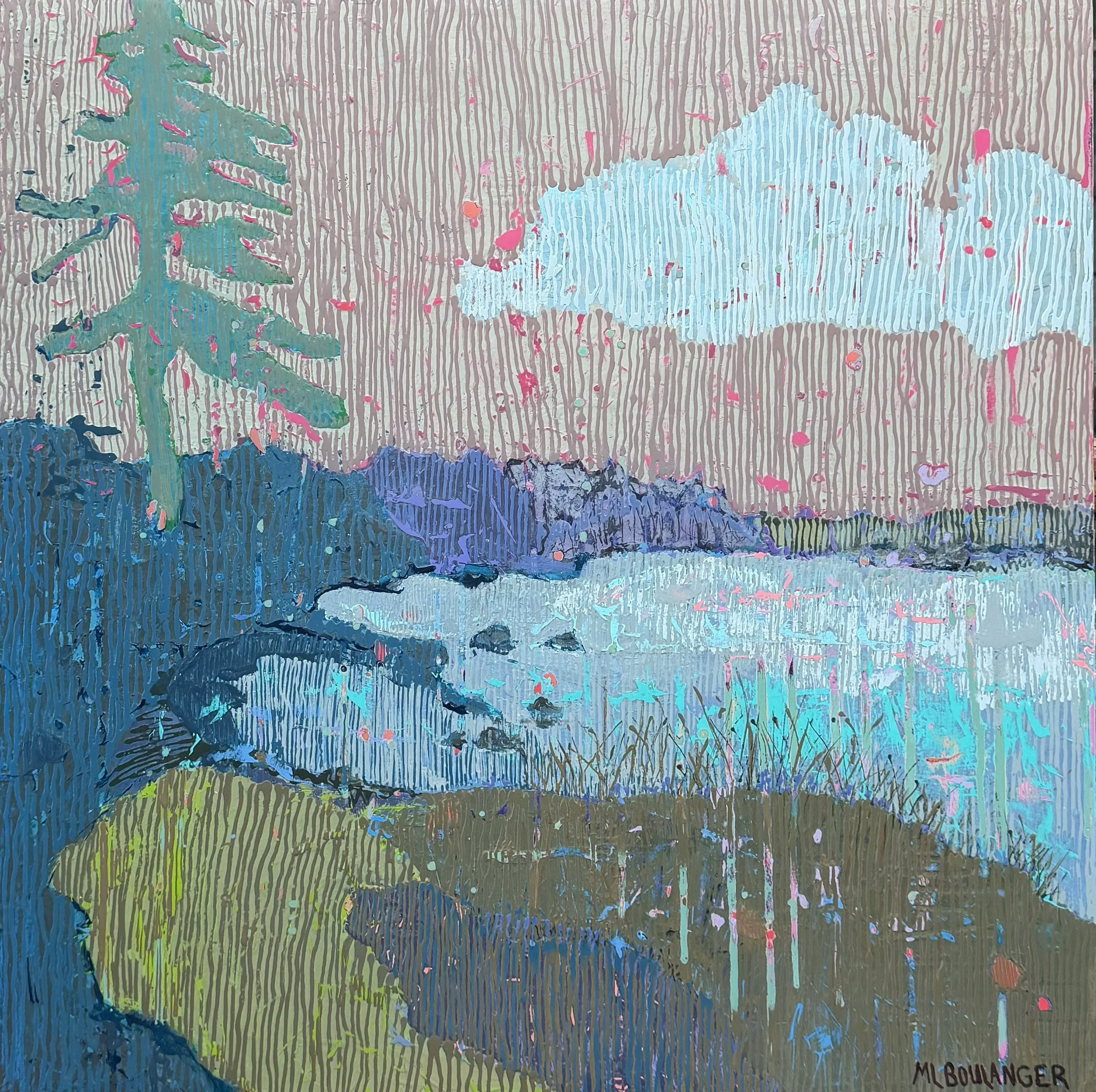 The Far Shore, Acrylic, 24” x 24”