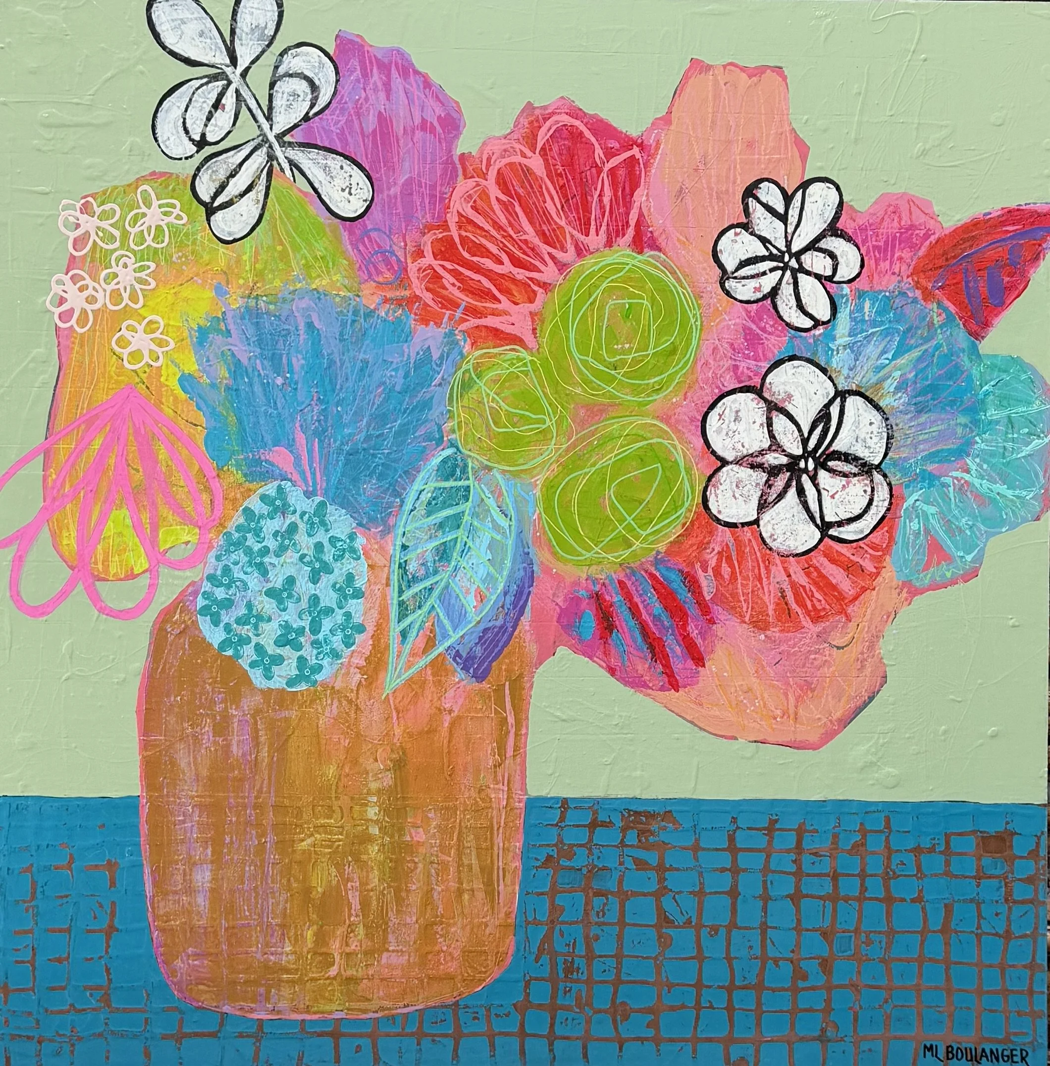 Wild Grace, Acrylic, 40" x 40"