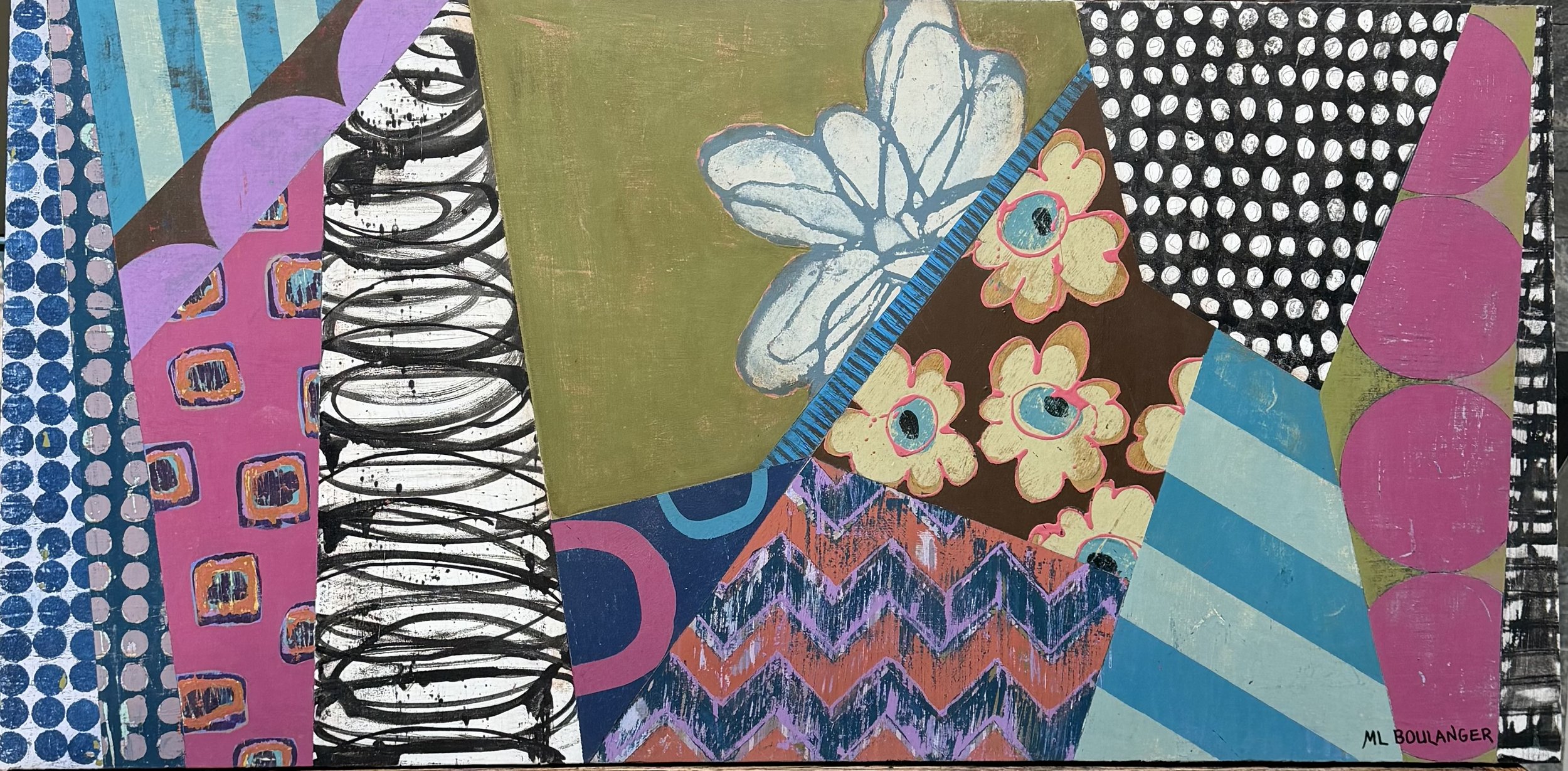 Petals In The Wind, Acrylic, 30" x 30"