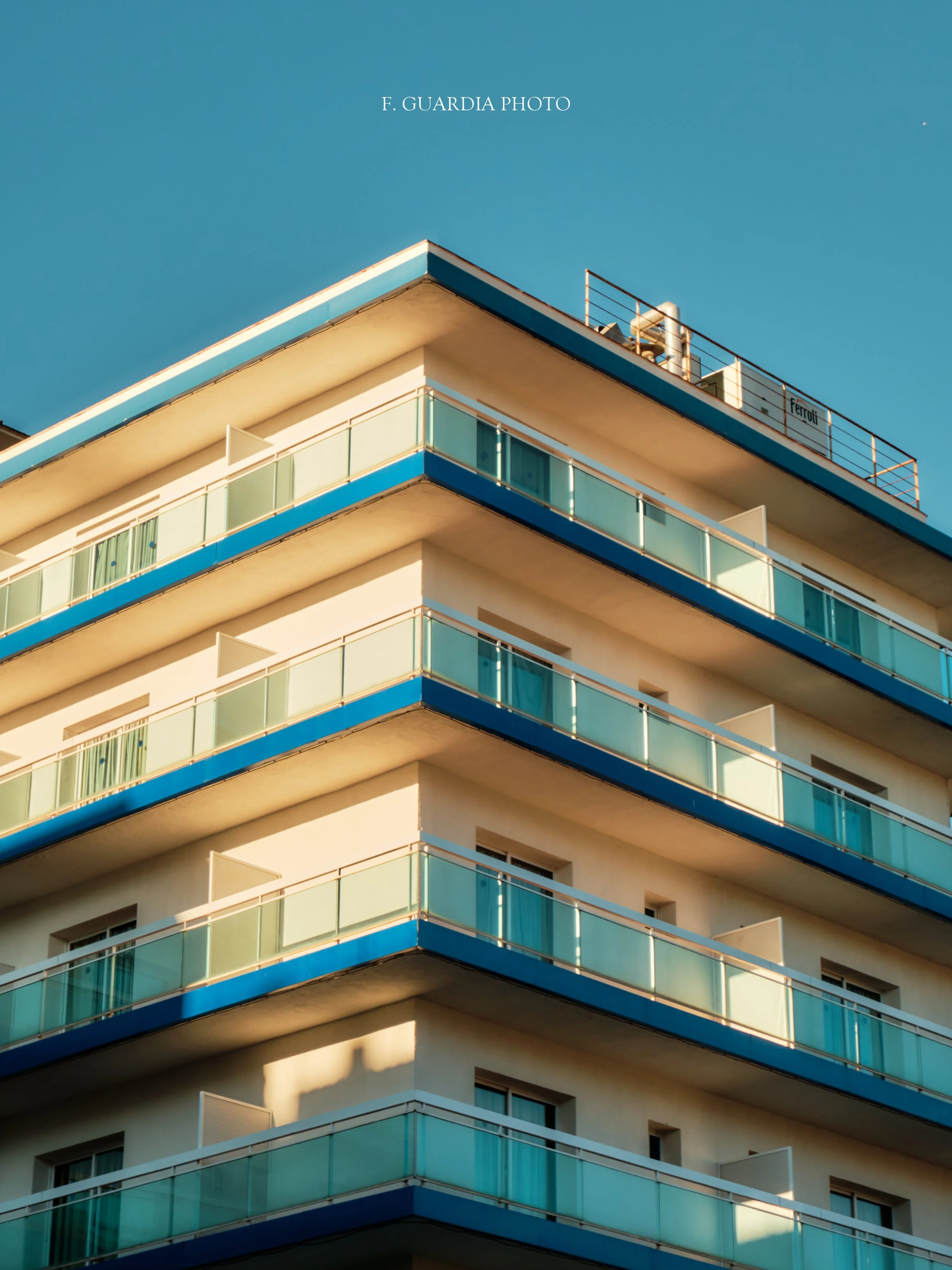 Sunlit Urban Elegance Architectural Print