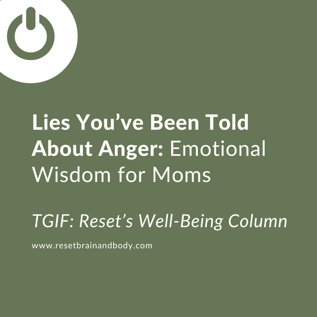 Lies You've Been Told About Anger: Emotional Wisdom For Moms