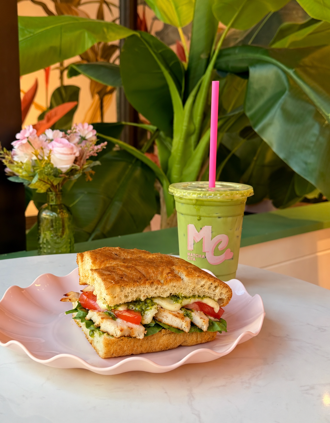 NEW chicken pesto panini