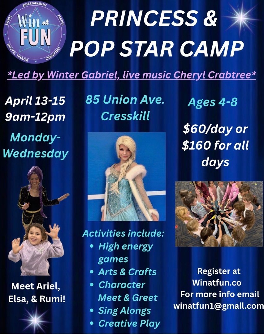 Spring Break Princess & Pop Star Camp!