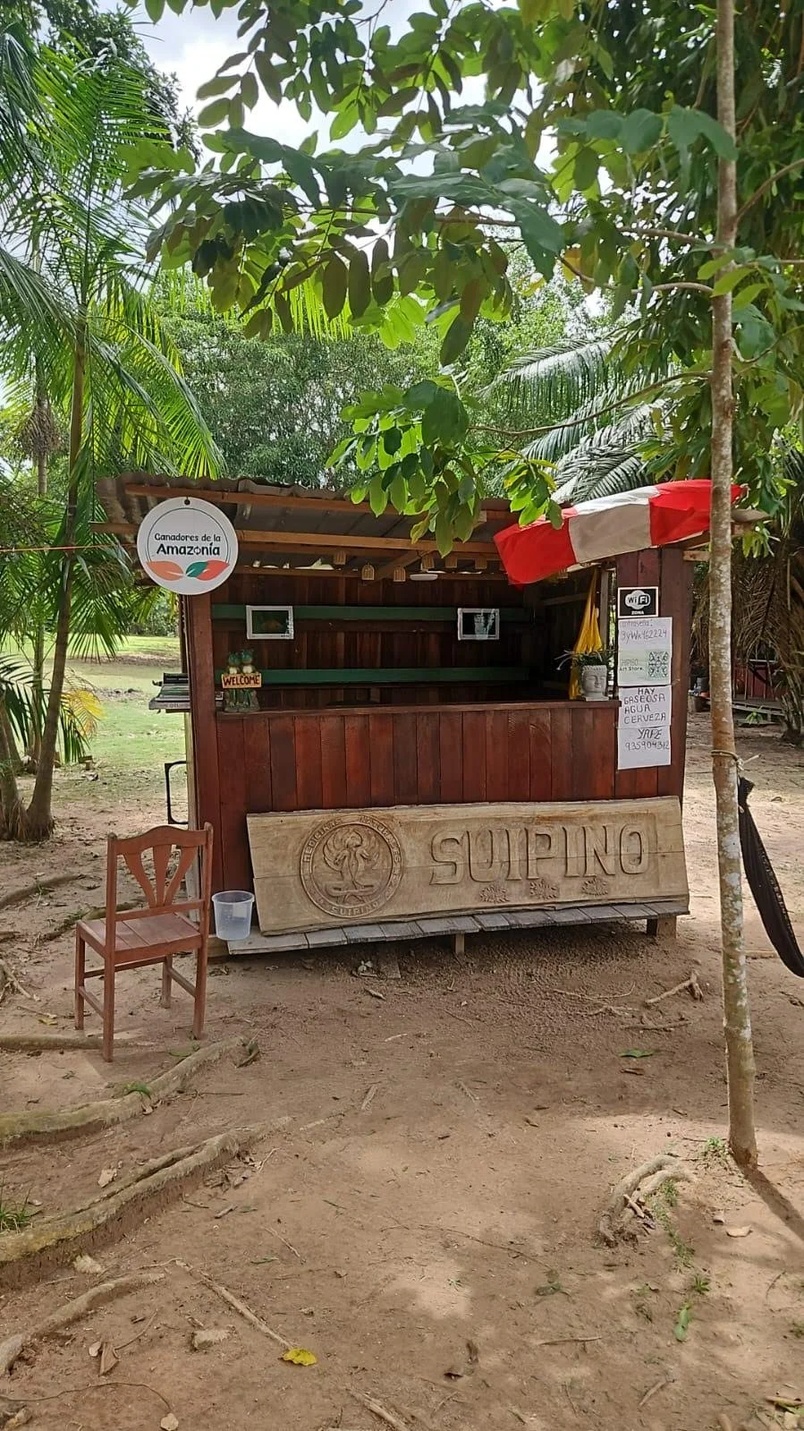 There is a center down the road, a 15 minute walk, called Sui Pino. The name of the Lady here is Sol. You have to Text here before you come if you want a coconut water drink. +51 928 345 346