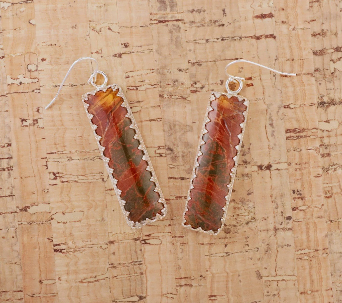 Cherry Creek Jasper and Silver earrings