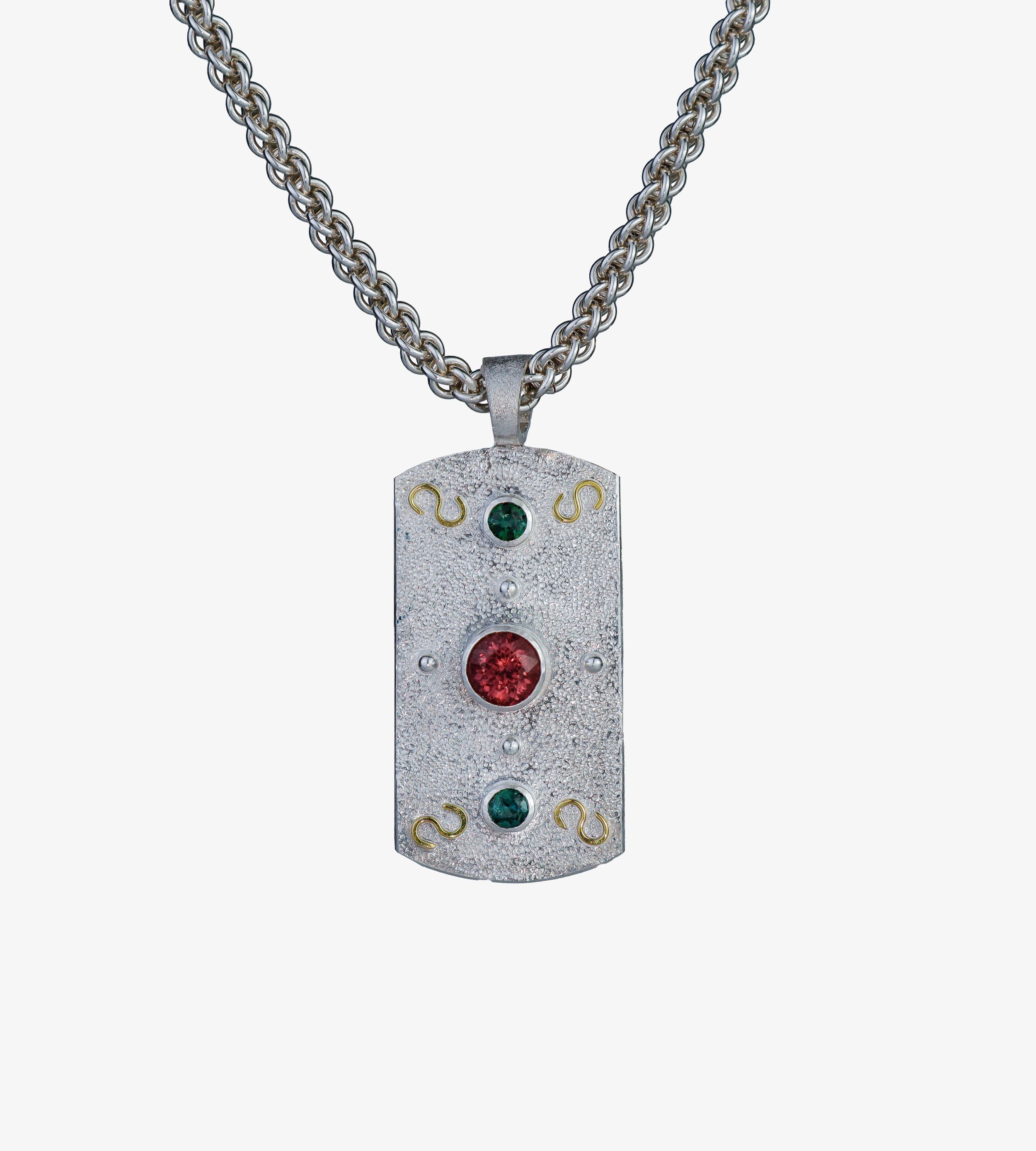 Handcrafted Silver and gemstone necklace.jpg