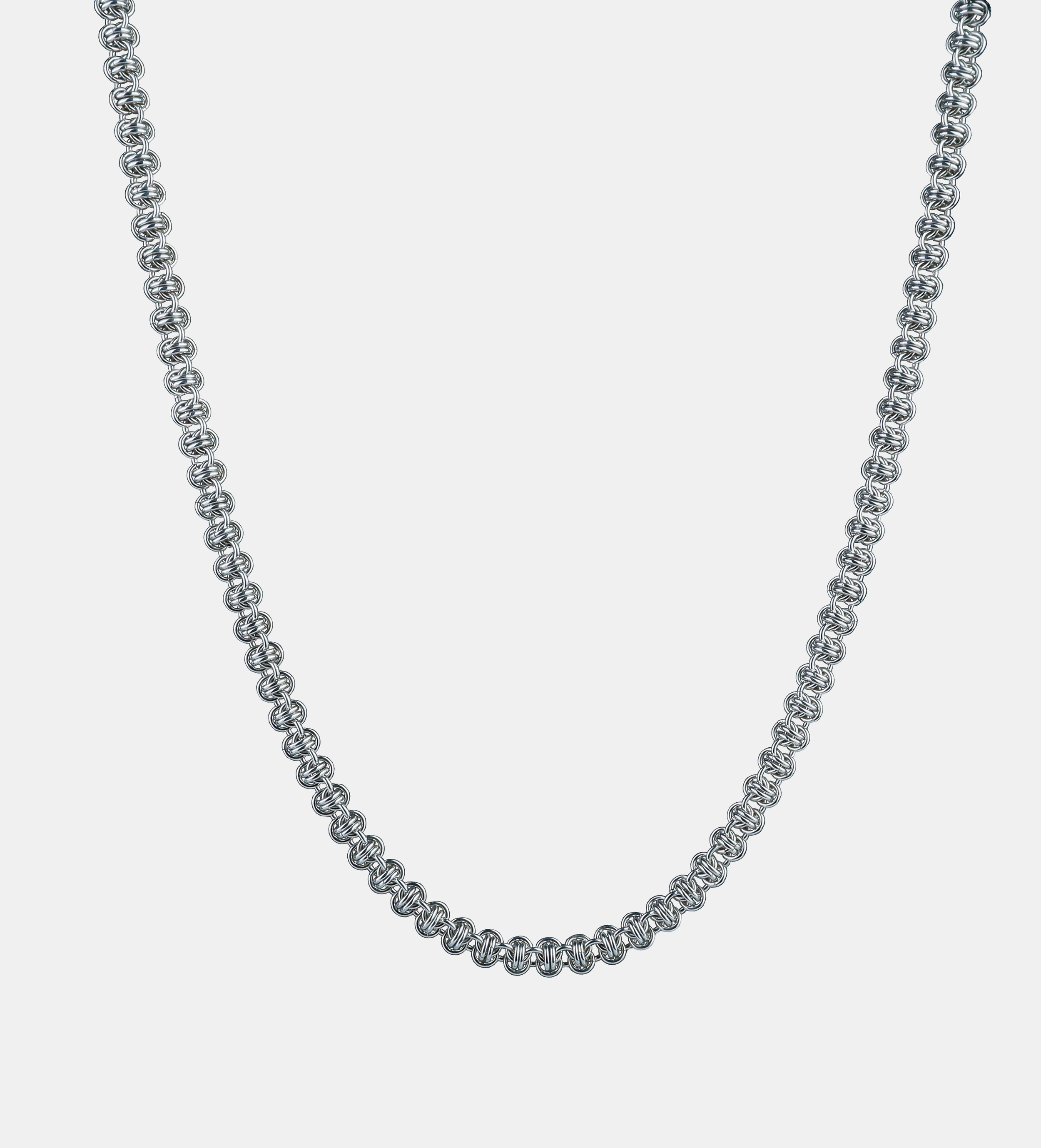 Silver handwoven chain