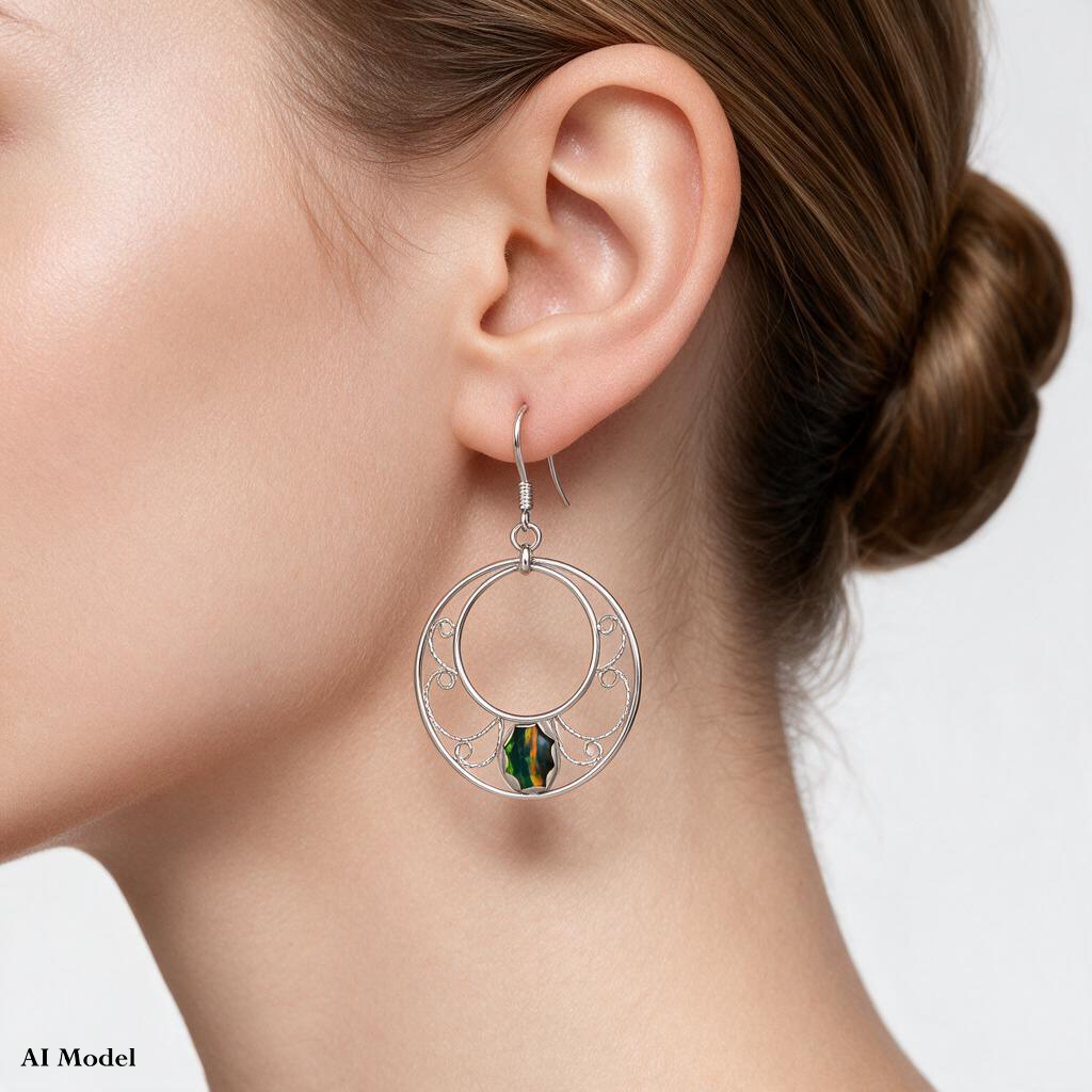 statement opal earrings