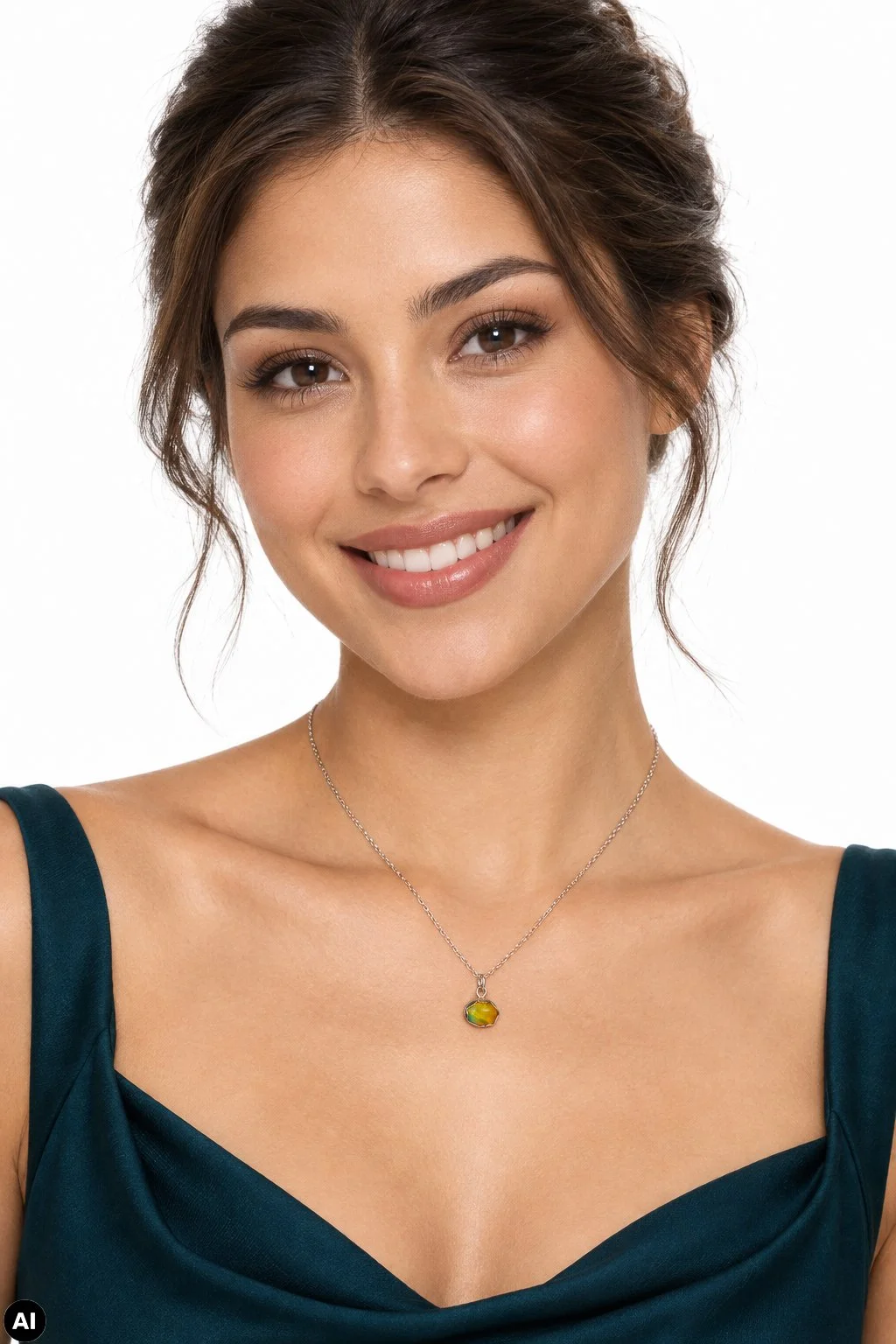 Natural Opal Silver Chain
