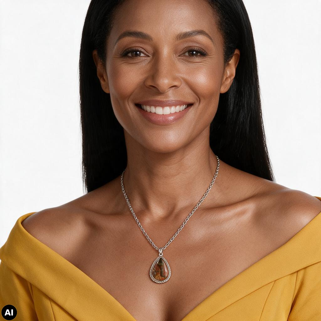 Autumn Pear Necklace professional attire