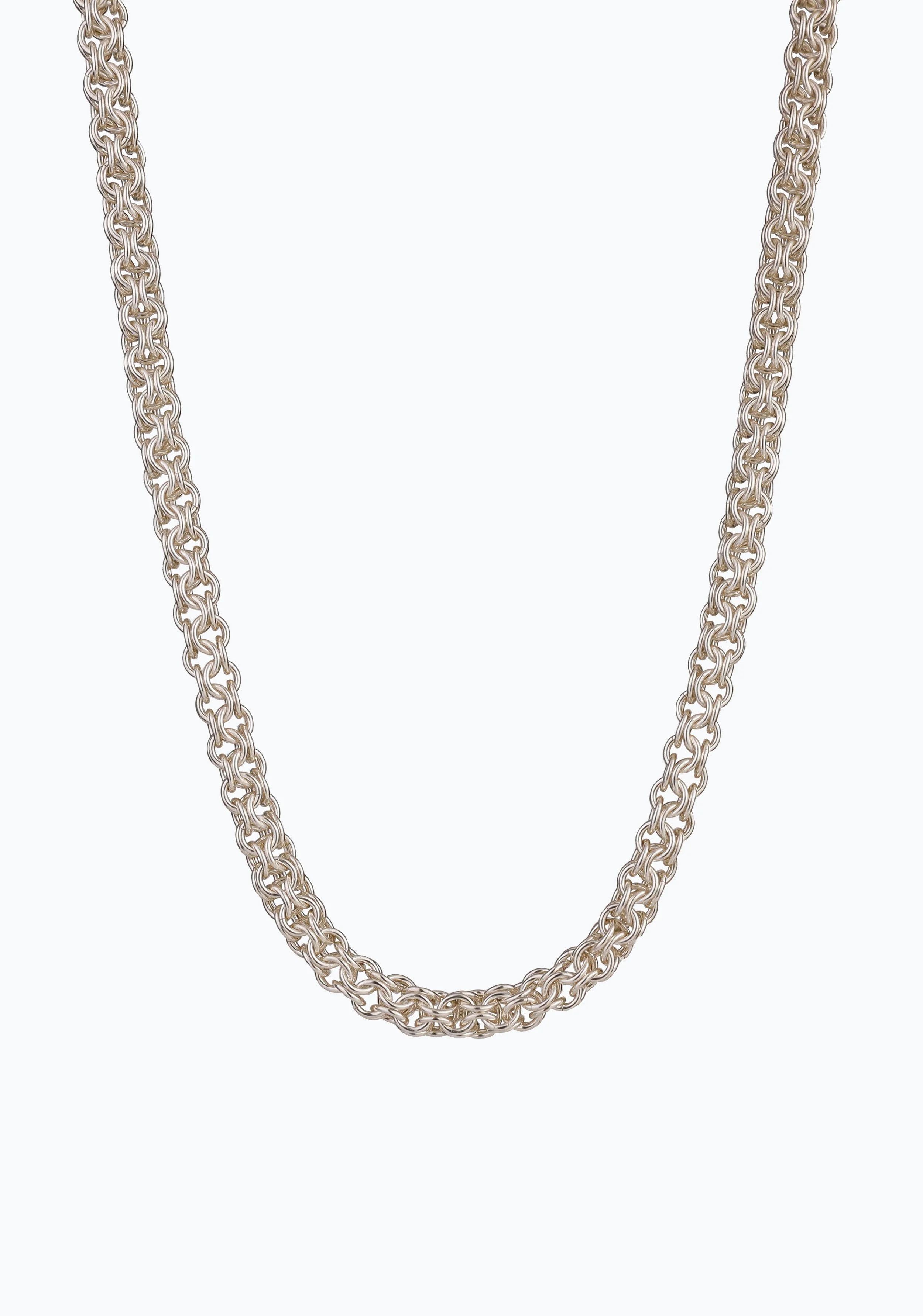 Handwoven Silver Chainmaille necklace