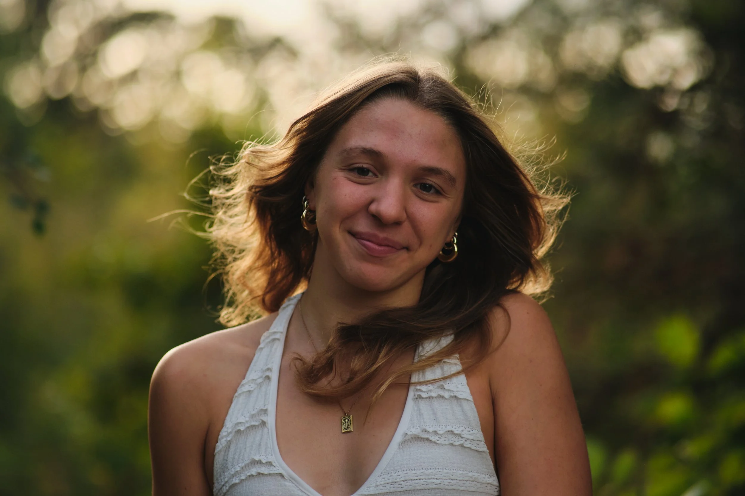 Backlit golden hour senior portrait in Corvallis, Oregon