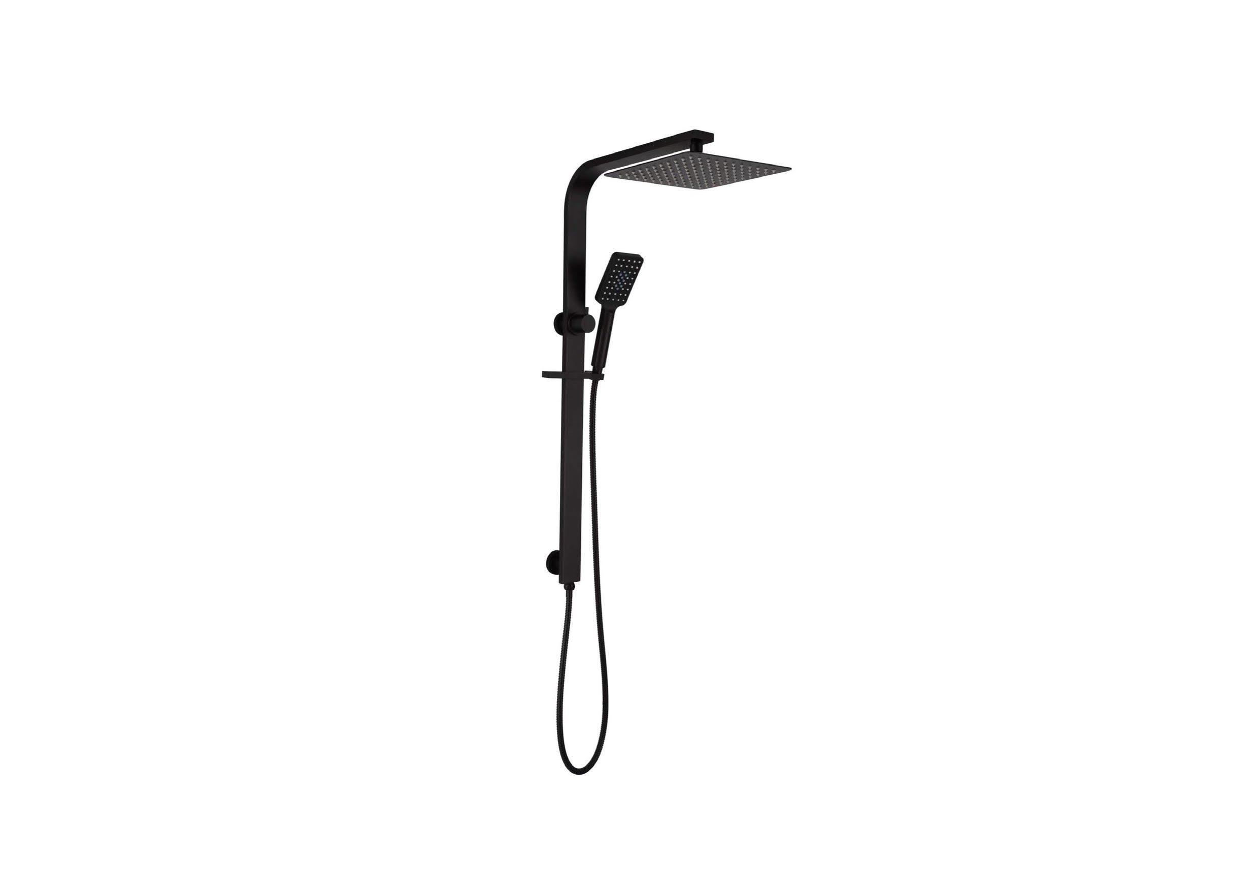Kelby Square Shower Whole Rail Set + Hand Held