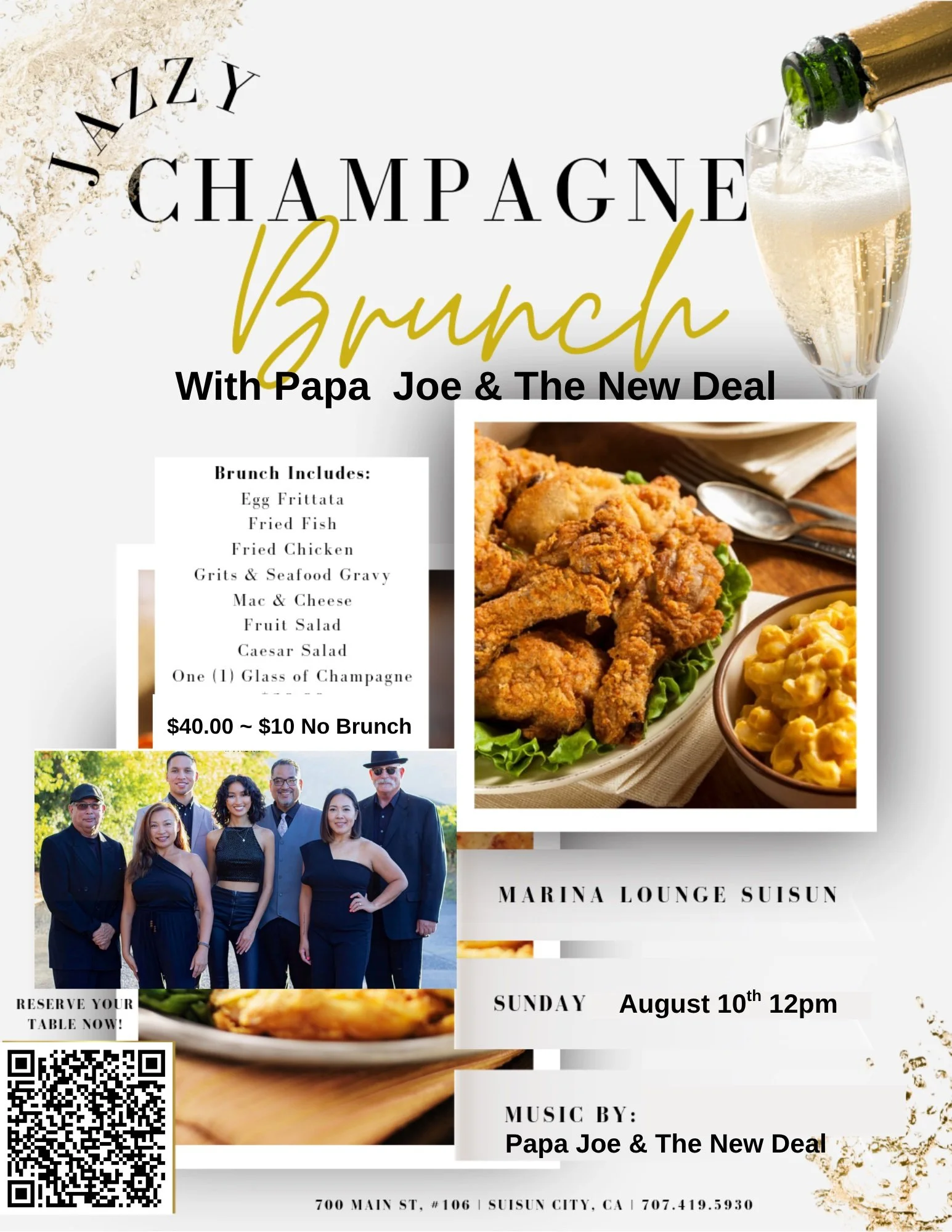 Champagne Brunch, Line Dancing, and Papa Joe R&B w/the New Deal