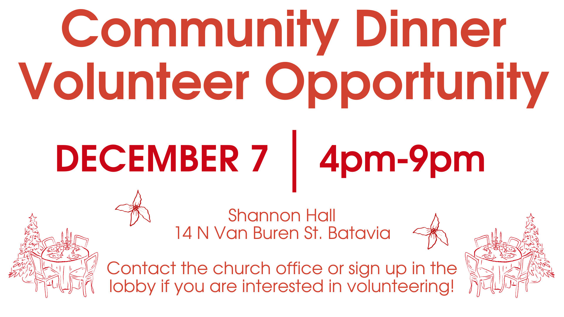 Community Dinner - Volunteer Opportunity