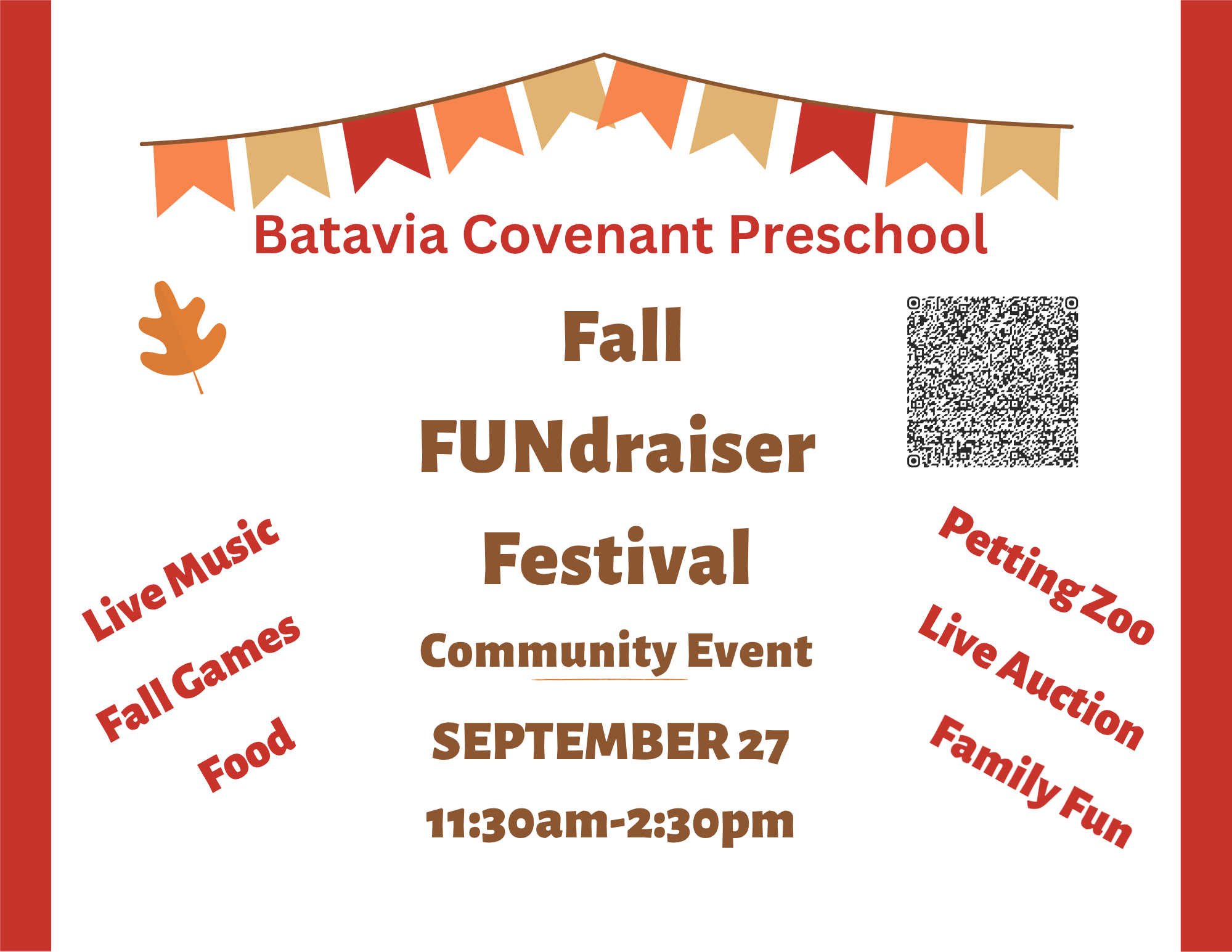 Batavia Covenant Preschool Fall FUNdraiser Festival