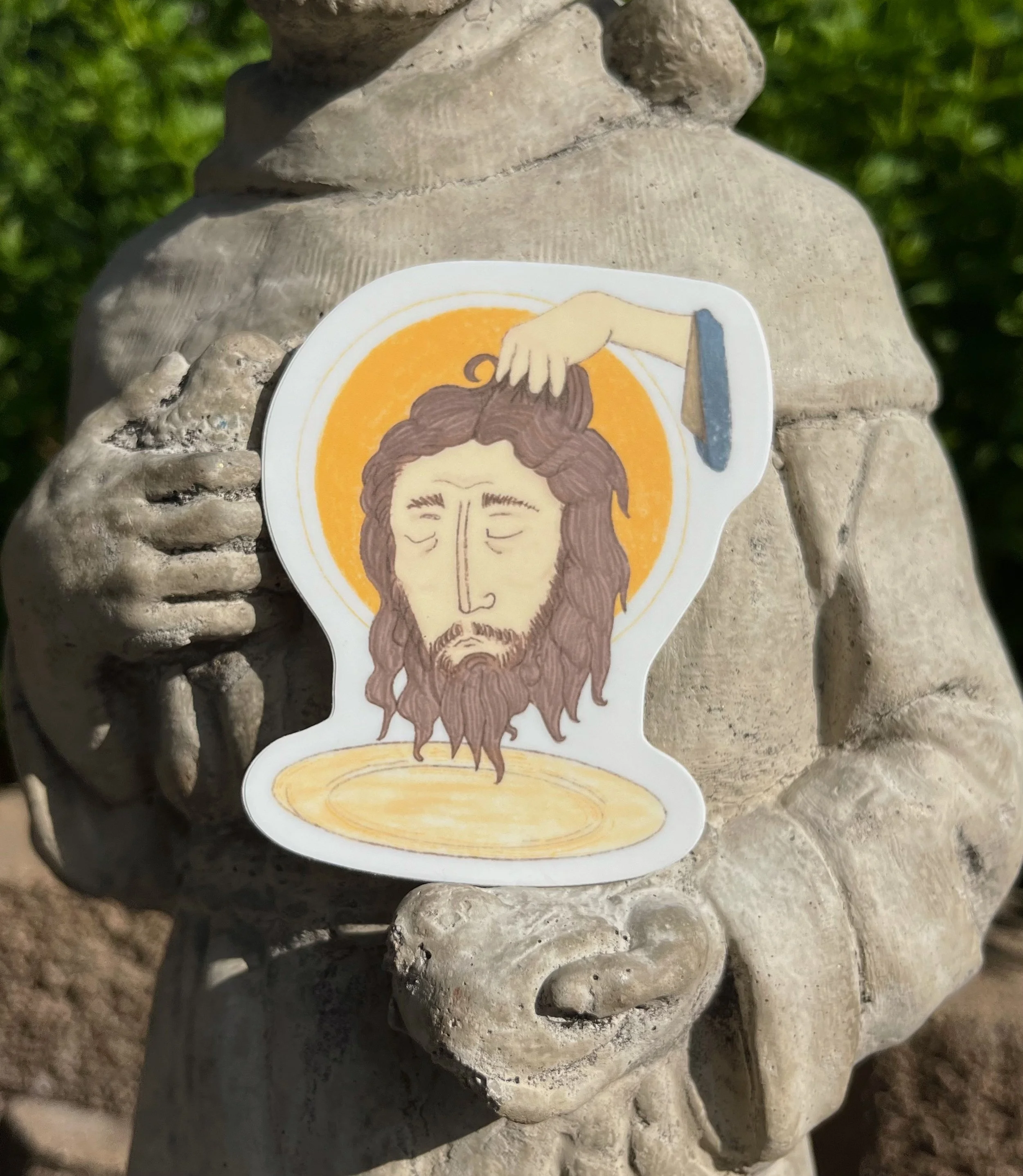 head of st. john the baptist sticker