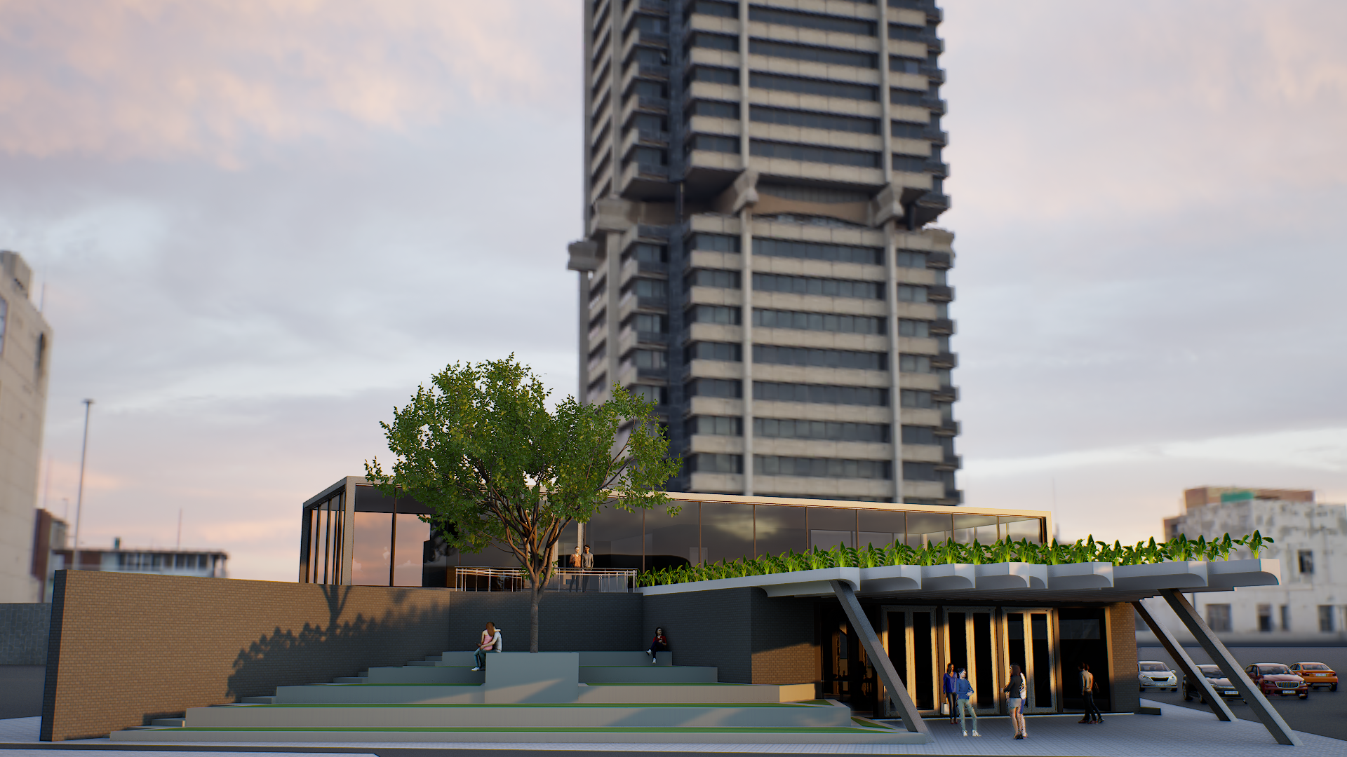 Rendering of entrance 