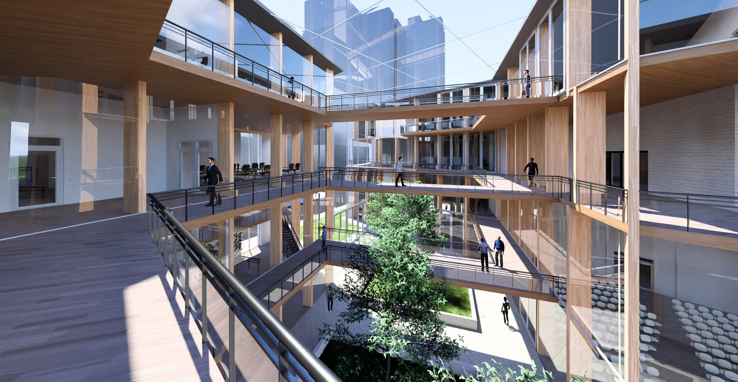 Rendering of 3rd floor balcony