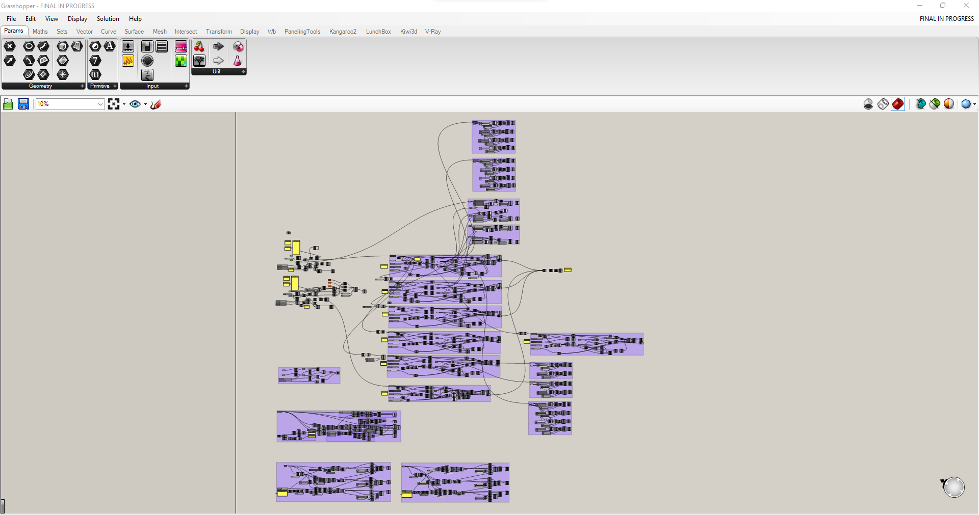 Grasshopper Script that I worked on with one professor and one classmate