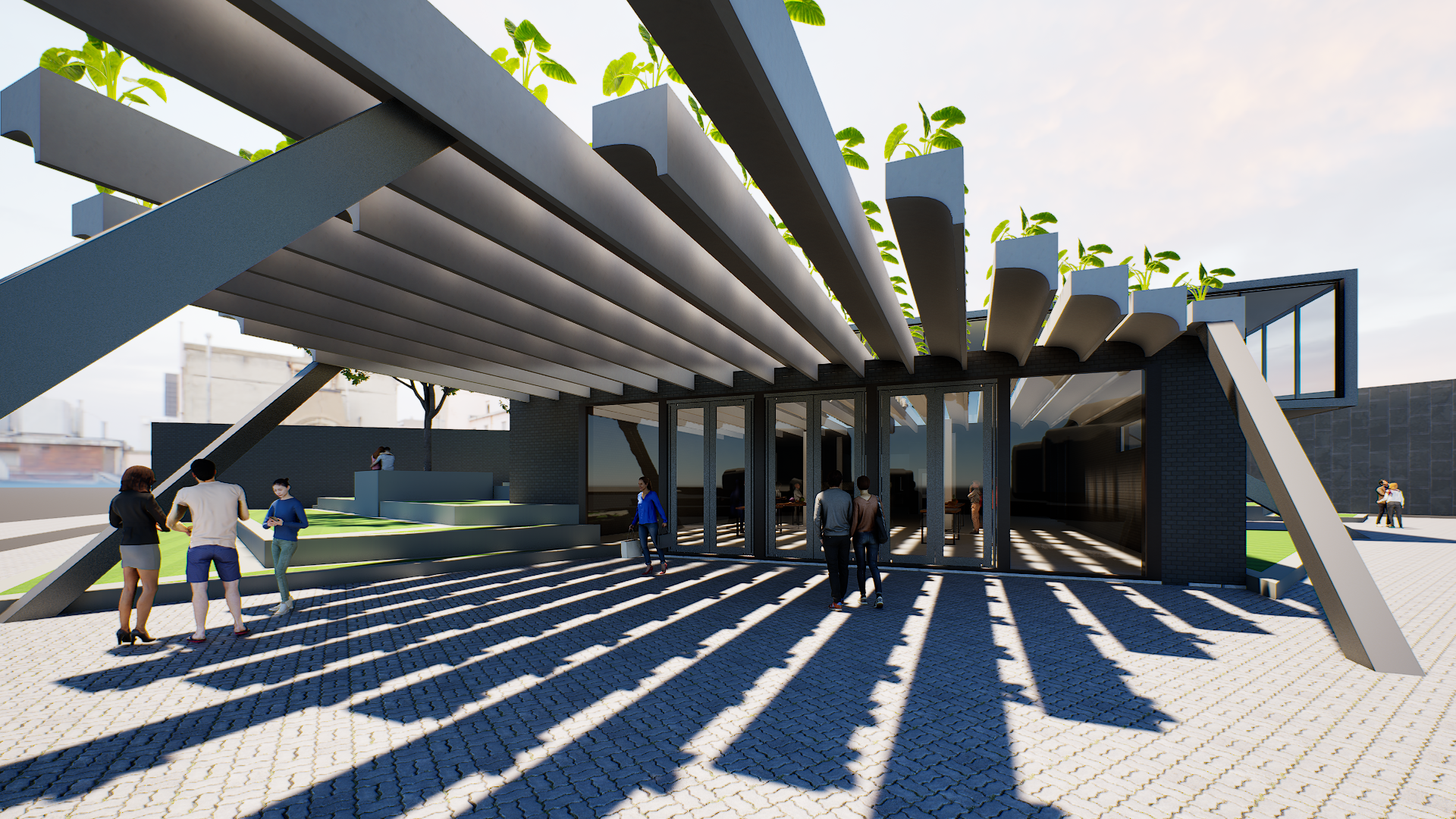 Rendering of 3rd floor balcony