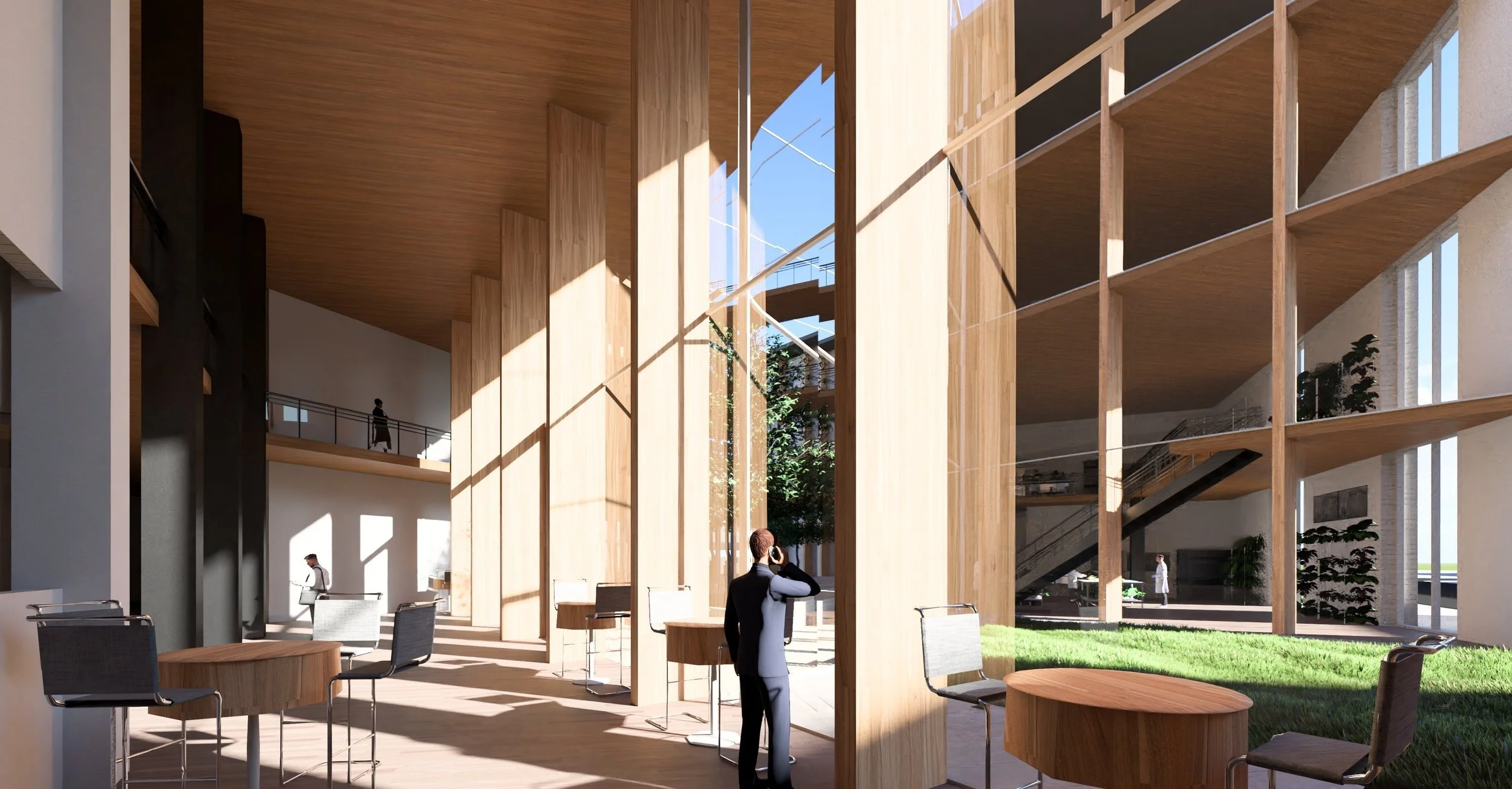 Rendering in 1st floor cafe