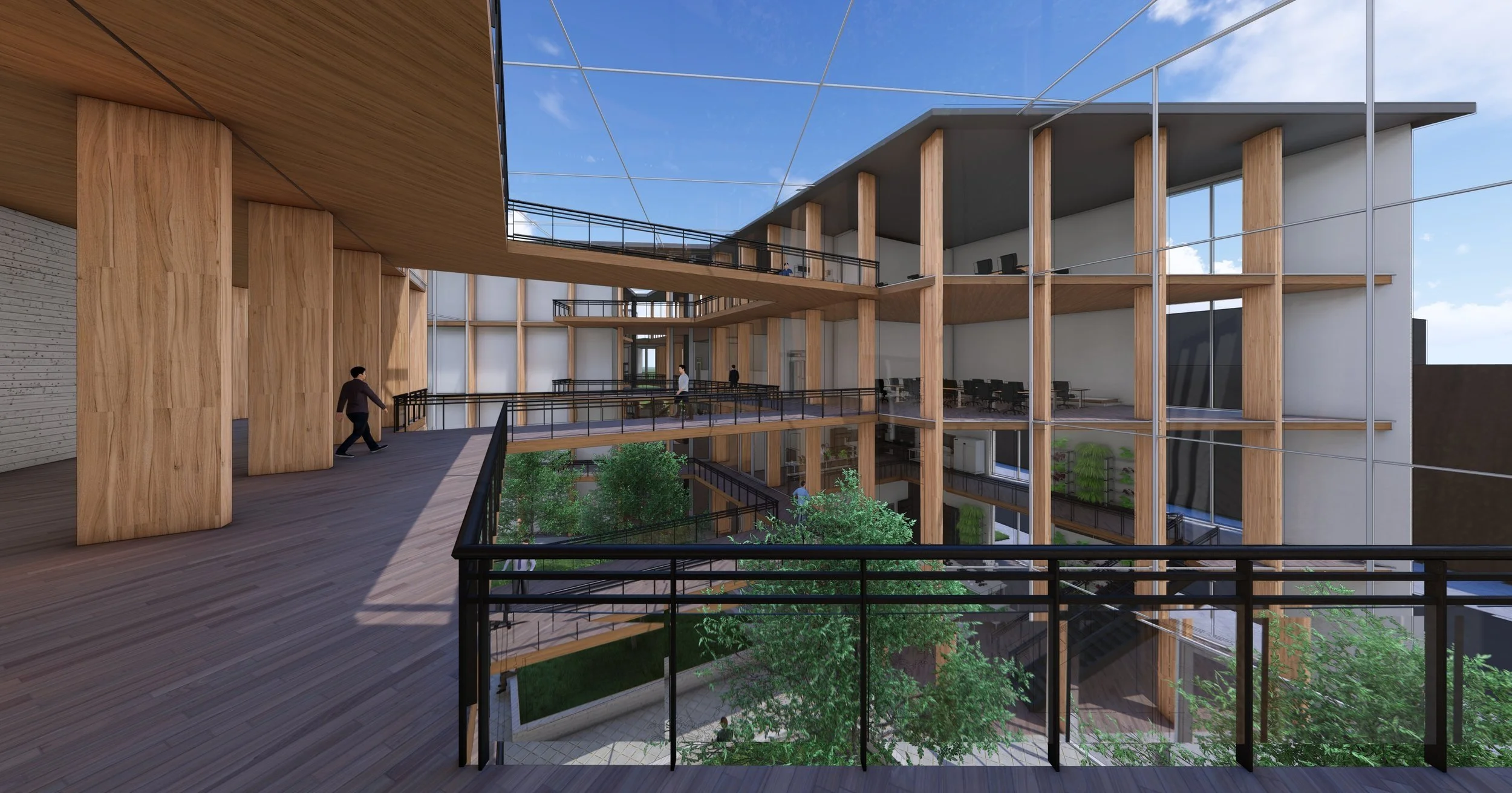 Rendering of 3rd floor balcony