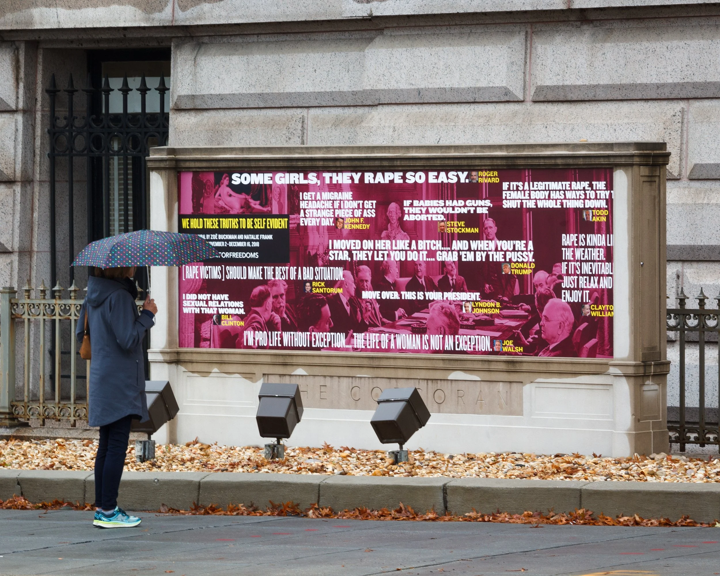 Billboard outside of the Corcoran, across from the White House