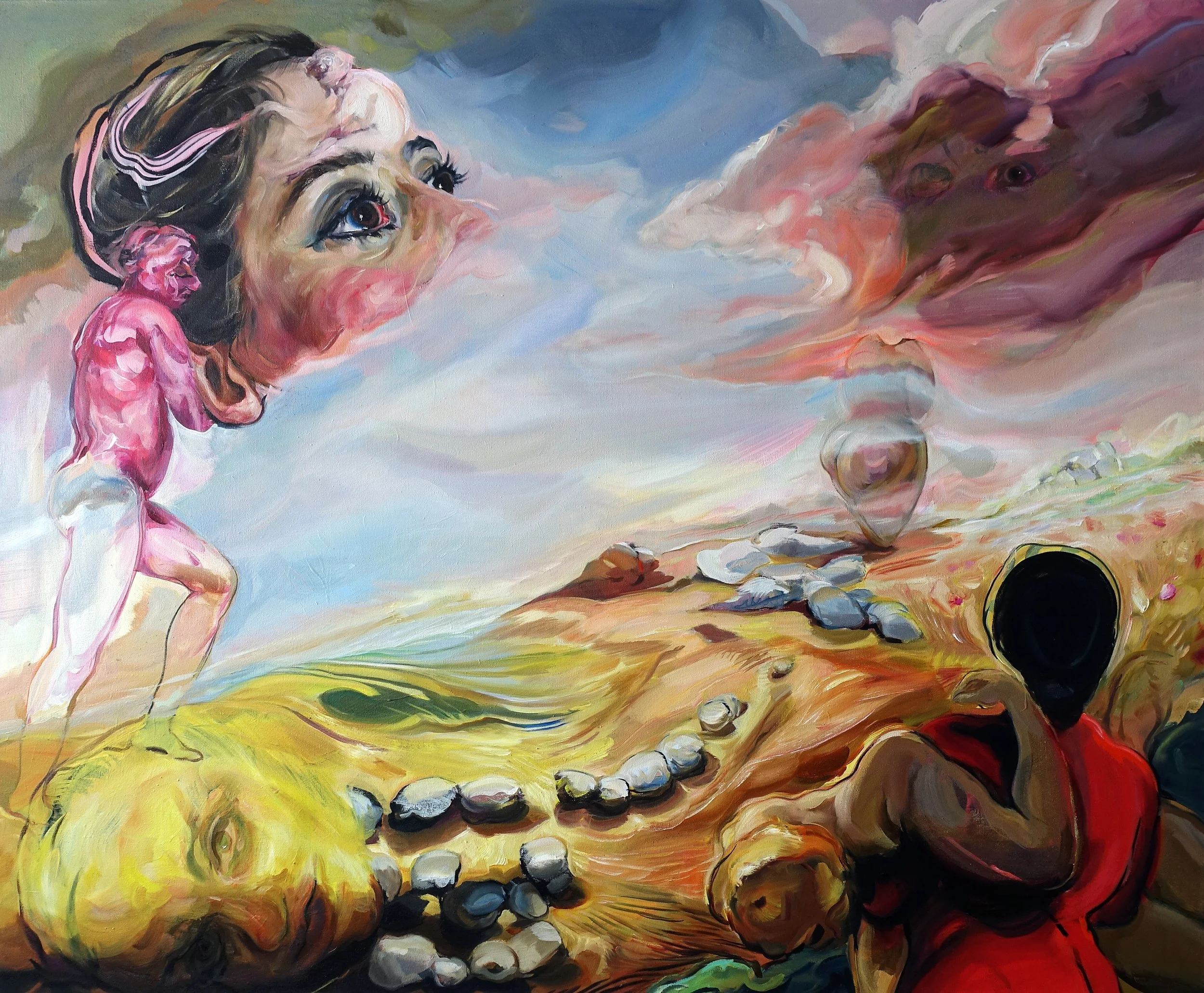 In the Landscape, 62 x 72", oil on canvas, 2026