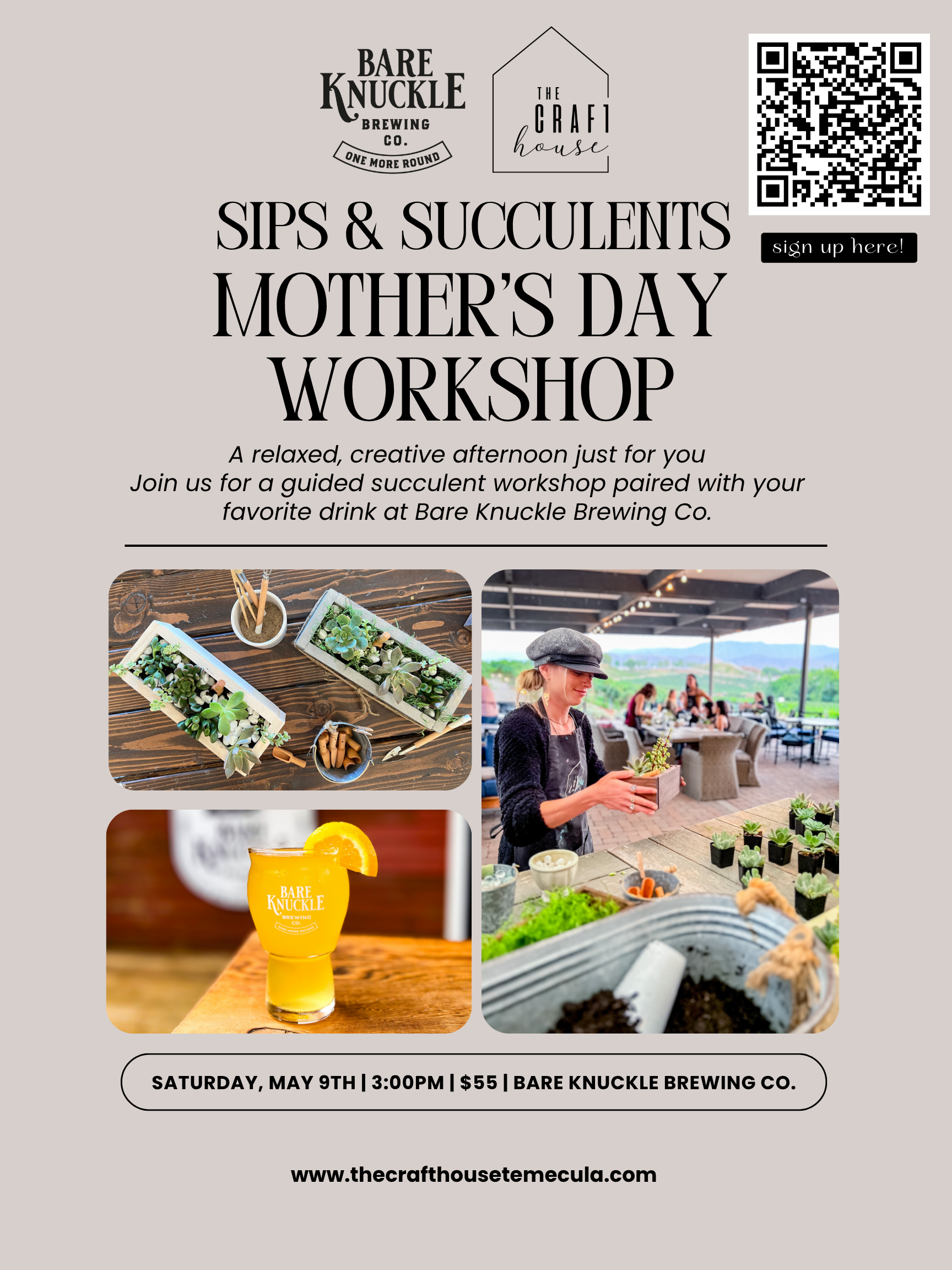 Sips & Succulents - Mother's Day Workshop