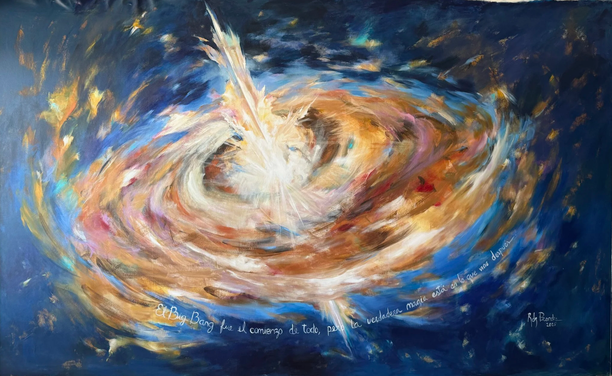 El big bang fue el comienzo de todo, pero la verdadera magia está en lo que vino después / 227 x 491 cm