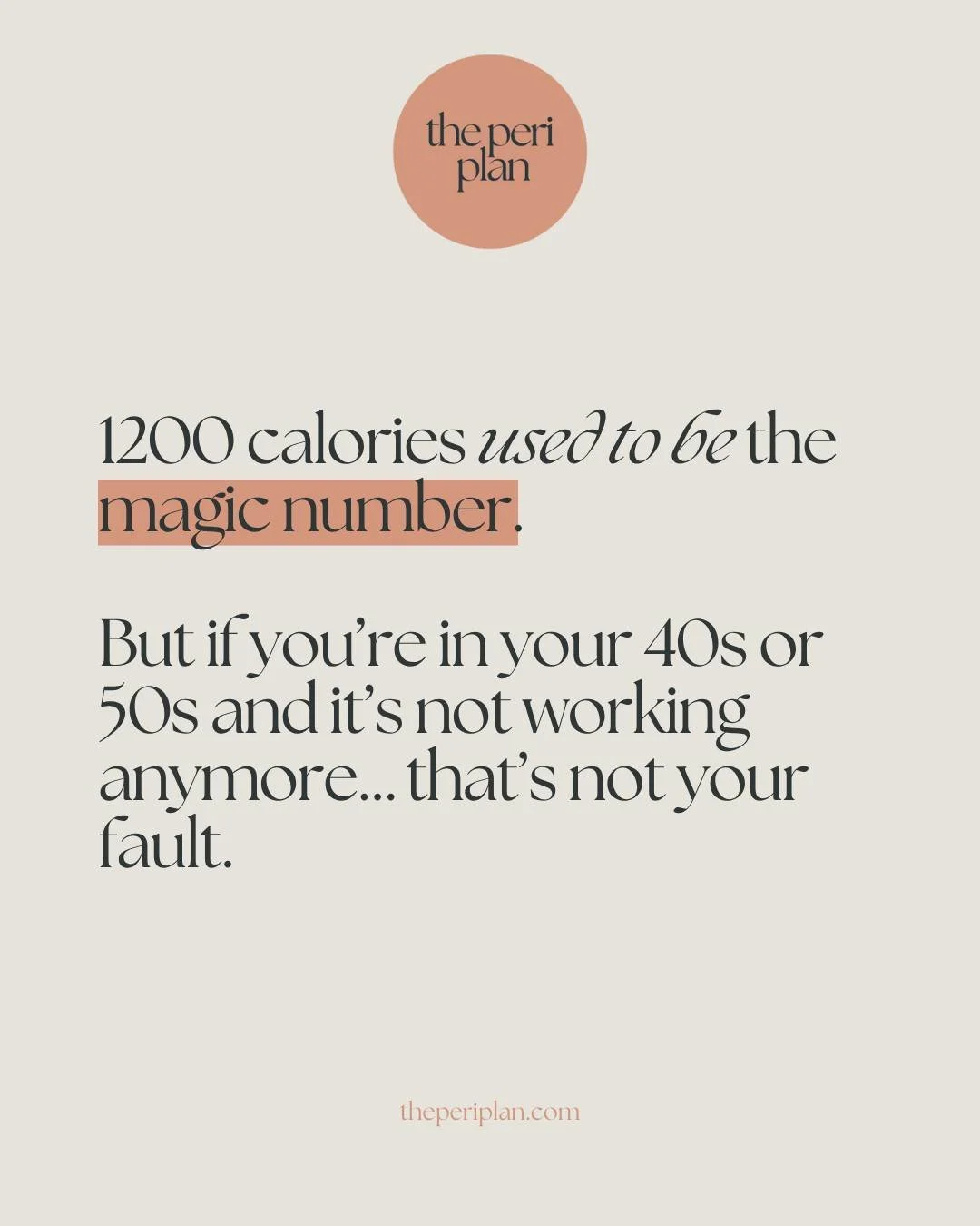 If you&rsquo;ve been trying to &ldquo;be good&rdquo; on 1200 calories and wondering why your body isn&rsquo;t responding - this one&rsquo;s for you.

Here&rsquo;s the truth: 1200 calories worked in our 20s because our hormones, muscle mass, and metab