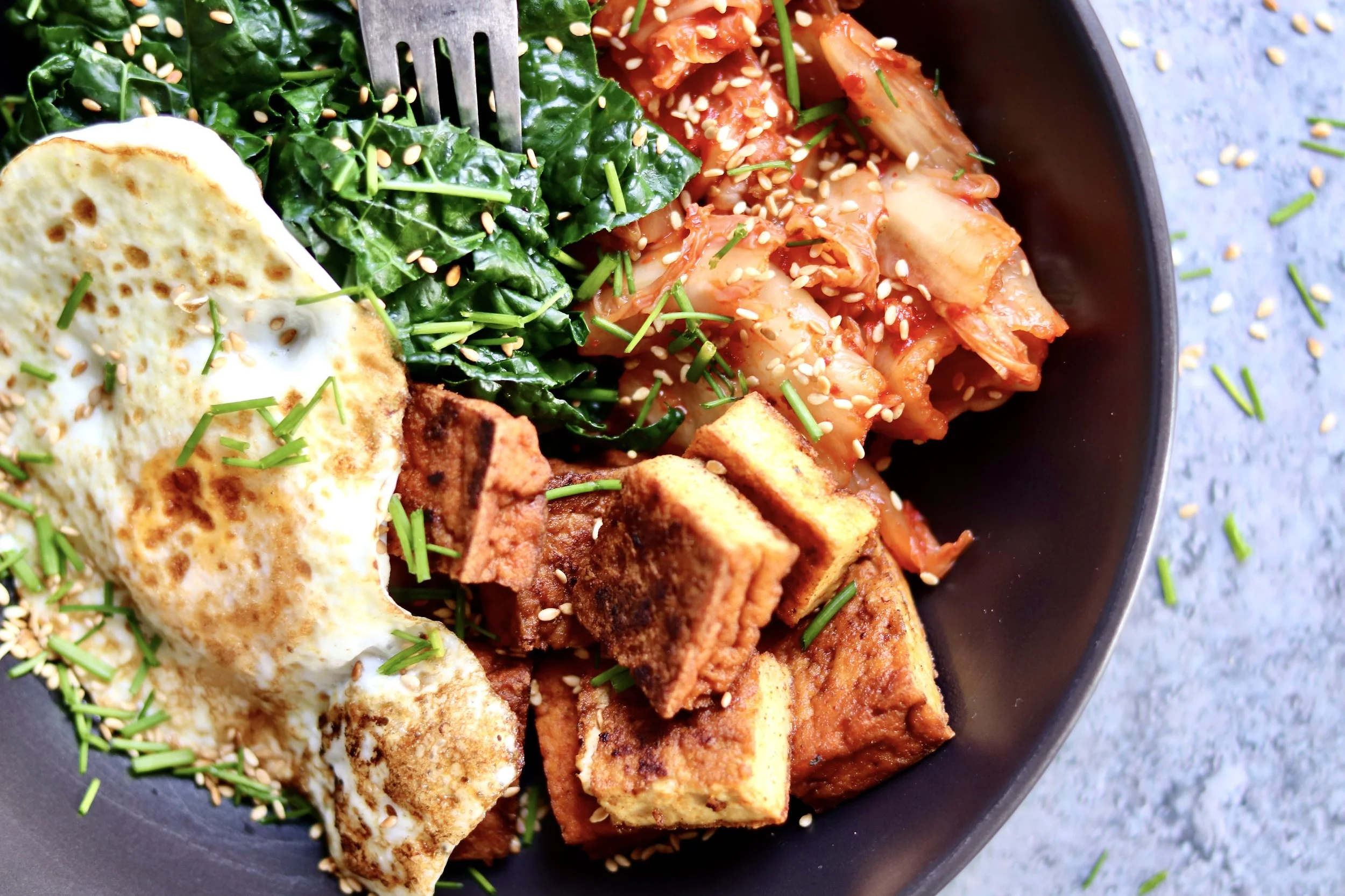 Protein Tofu &amp; Egg Bowl