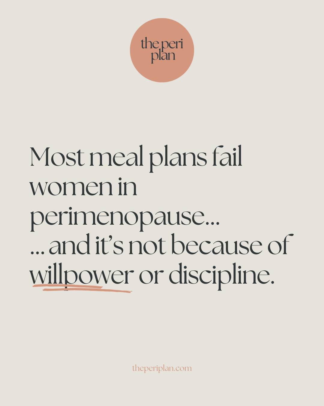 Most meal plans fail women in perimenopause&hellip; 🥹

&hellip;and it&rsquo;s not because you lack willpower.
Your body has changed. Blood sugar, insulin, and stress hormones all respond differently now.

The old rules &mdash; skip meals, eat less, 
