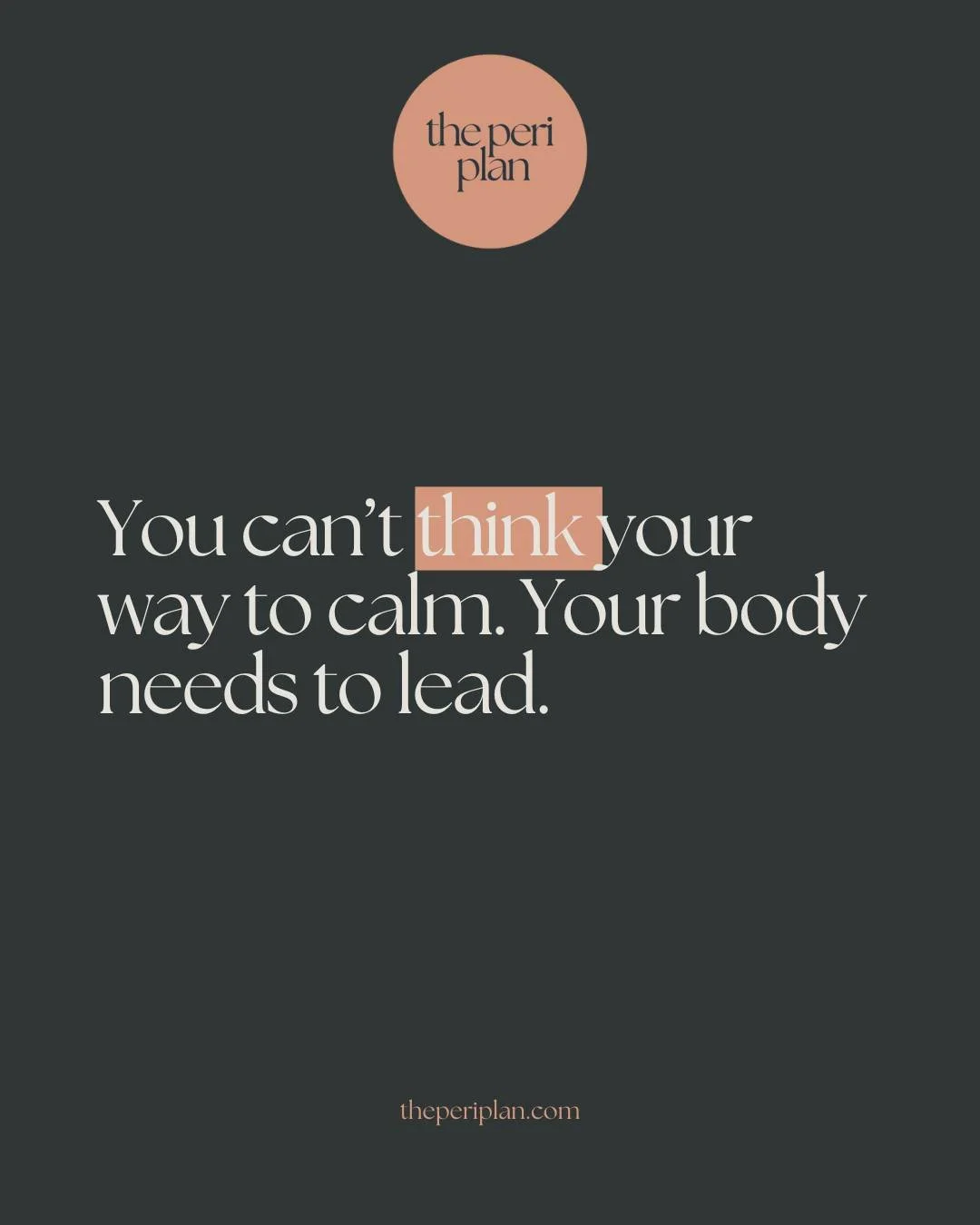 I hope this feels like a sigh of relief&hellip;

We can&rsquo;t think our way to calm. In perimenopause, hormones shift, stress lingers, and your nervous system is on high alert. True relaxation comes when we drop deep into the body.

Here&rsquo;s ho