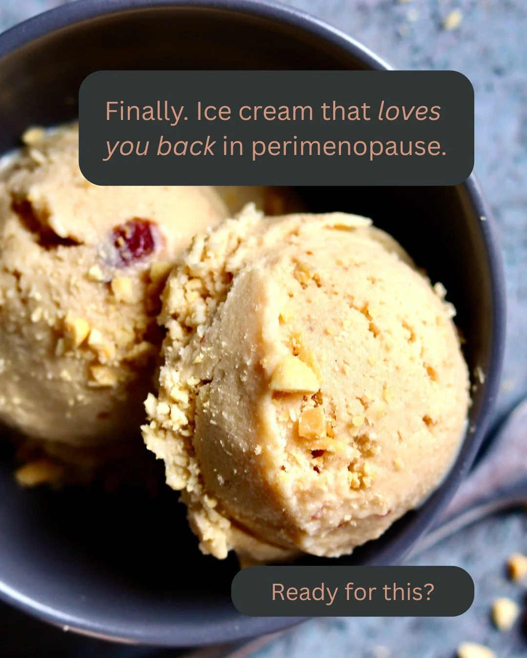 Some nights you just want something creamy, salty-sweet, and comforting 🍦

But in perimenopause, dessert can&rsquo;t come with a side of blood sugar chaos - because big sugar spikes drive cortisol up, drain your energy, and leave you hungrier (and p