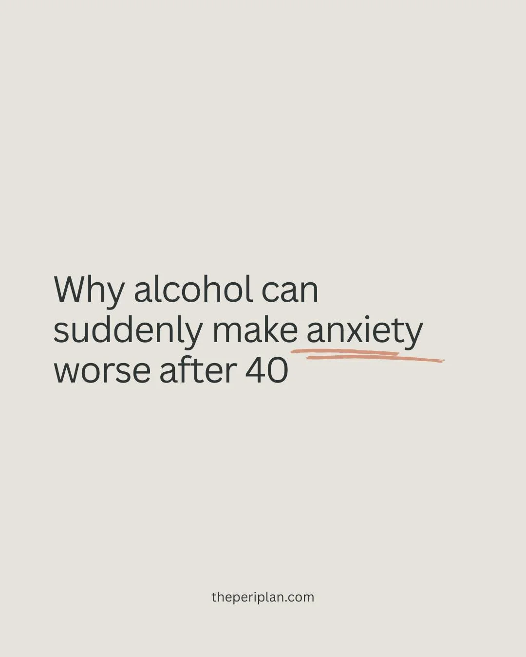 A lot of women notice this quietly in their 40s...

A drink that used to feel relaxing now seems to come with different after-effects&hellip; restless sleep, a racing mind at 3am, or waking up with a low hum of anxiety the next day.

It can feel conf