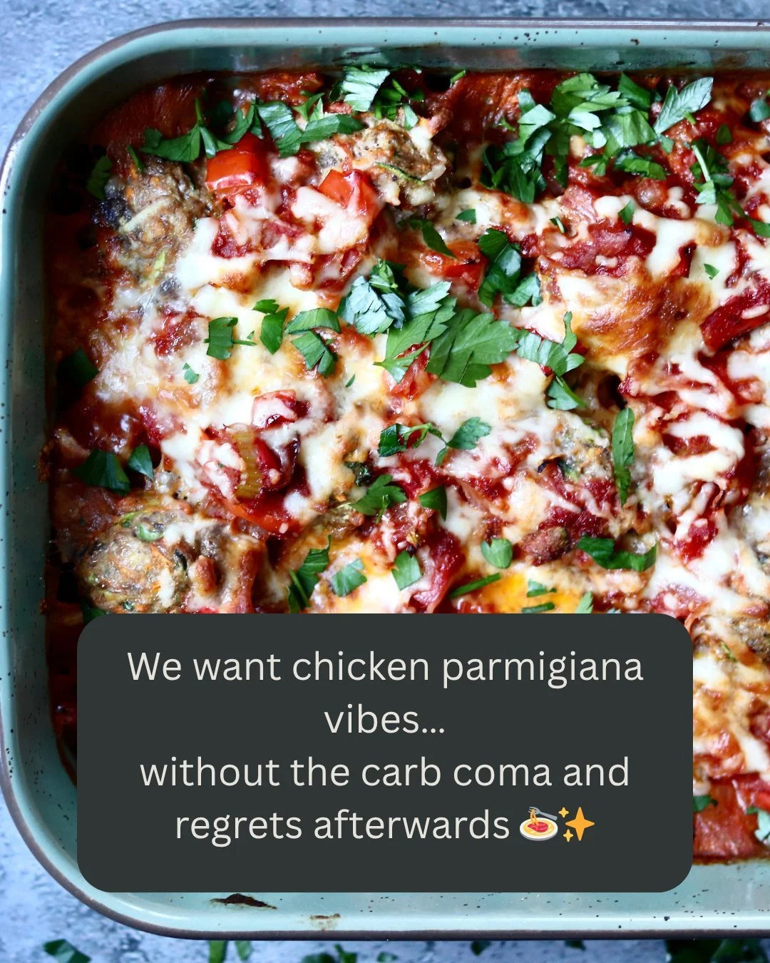 Let's not live on sad salads and plain grilled chicken in perimenopause 😌

This turkey meatball parmigiana is my kind of healthy eating now - comforting, filling, protein-packed, and genuinely delicious&hellip; without the heavy carb coma afterwards