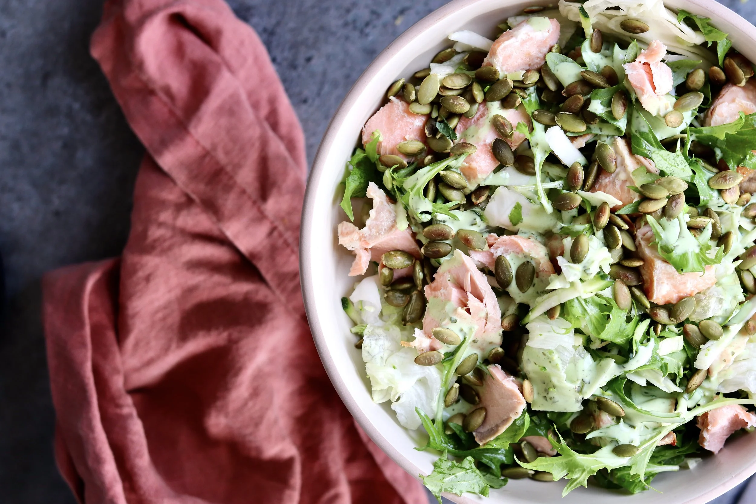 Green Goddess Salmon Salad