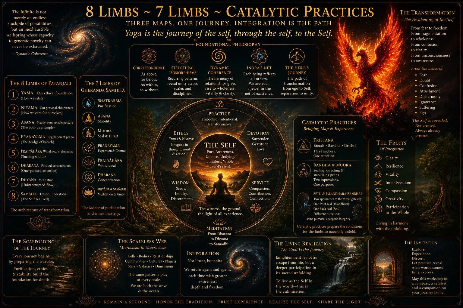Yoga Philosophy: Patanjali's Eight Limbs &amp; Seven Limbs of Gheranda Samhita