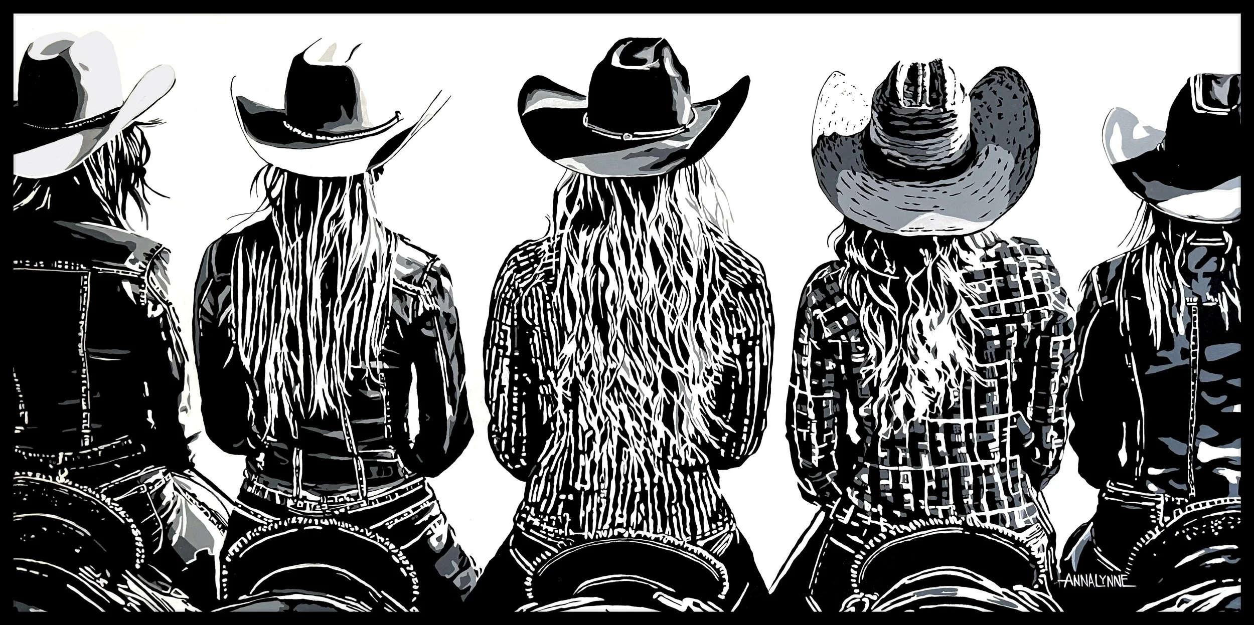 SISTERS OF THE SAGE - 48 x 24 acrylic on panel - SOLD