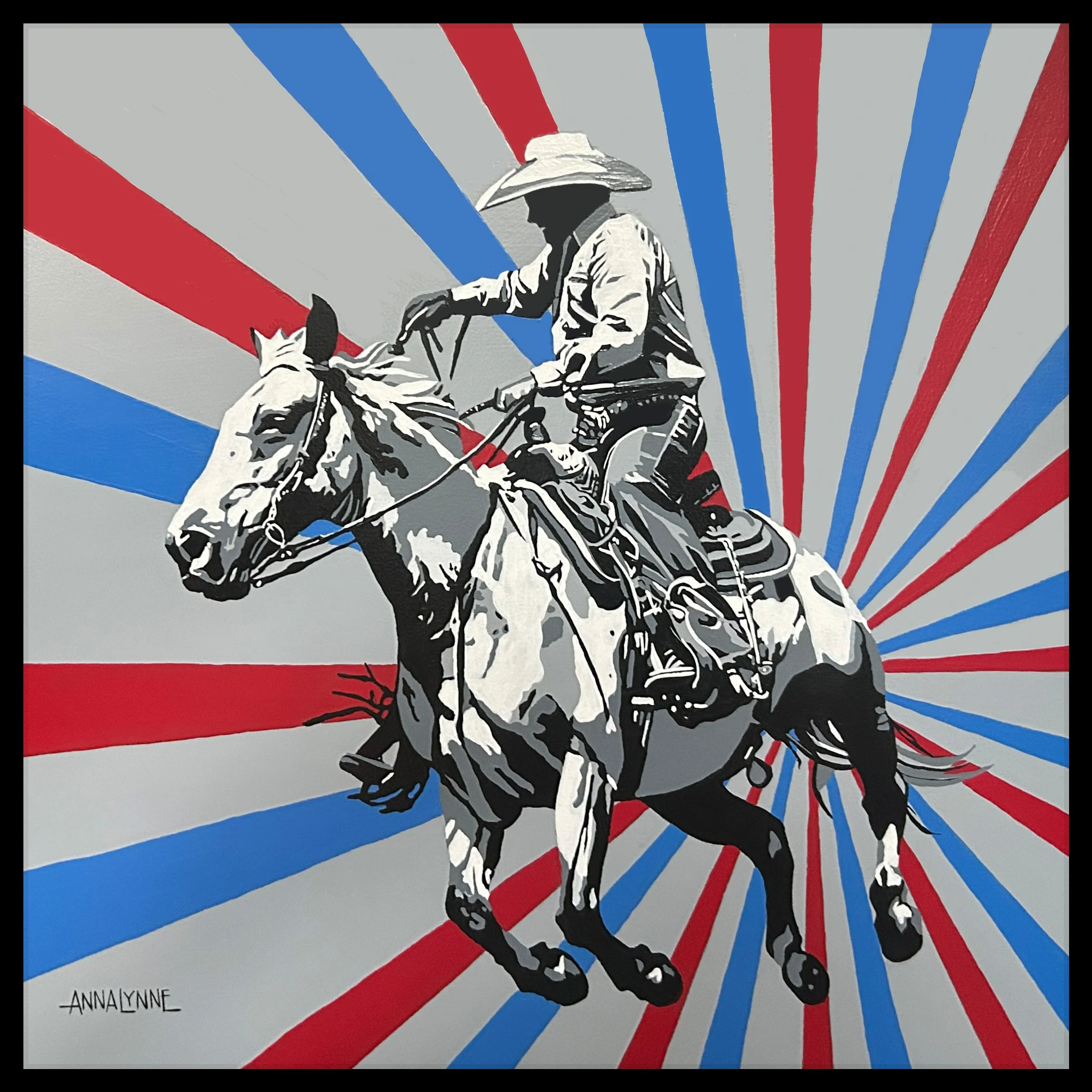 HANK - 24 x 24 acrylic on panel - SOLD