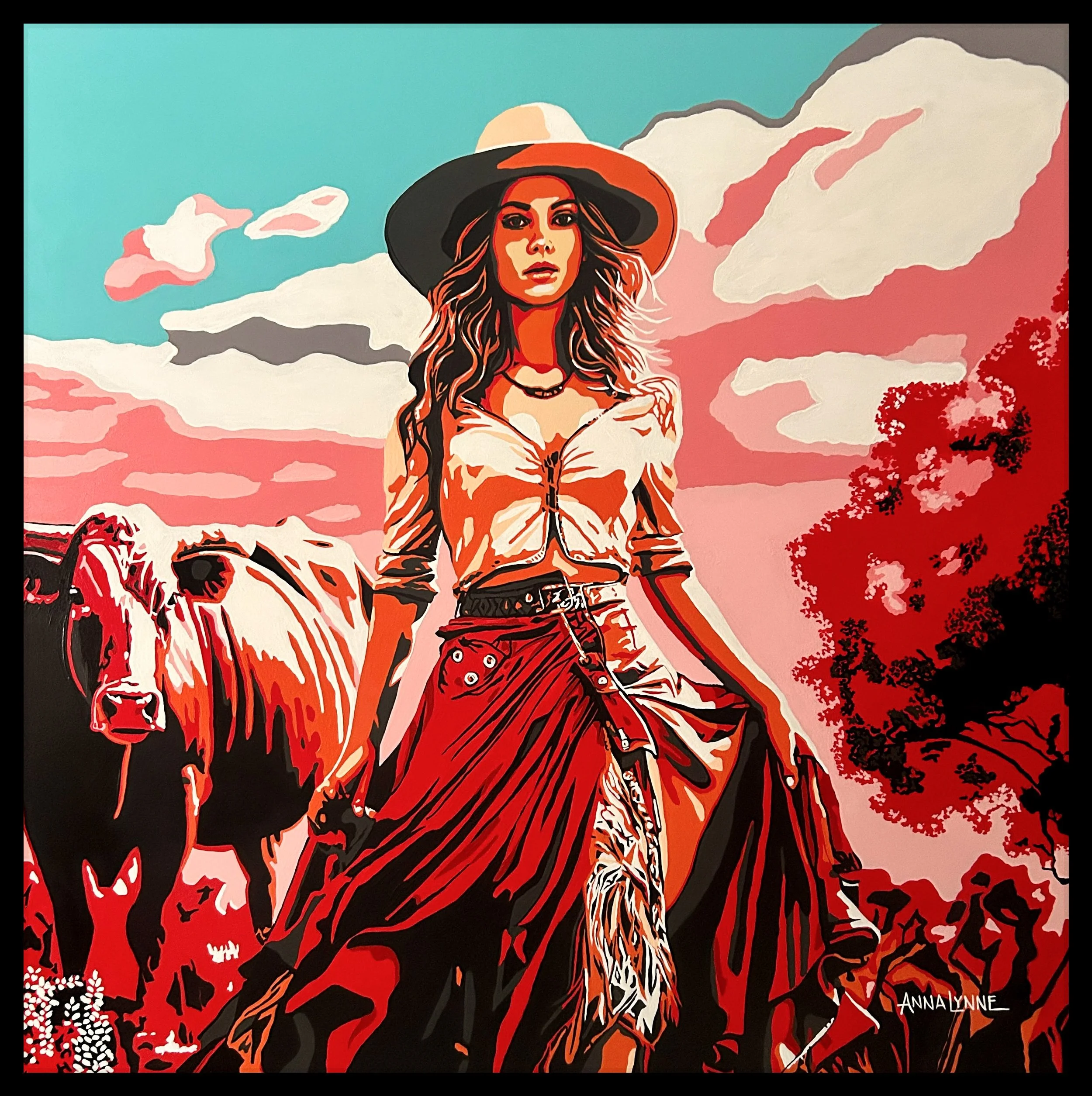 BETH - 
36 x 36 acrylic on panel